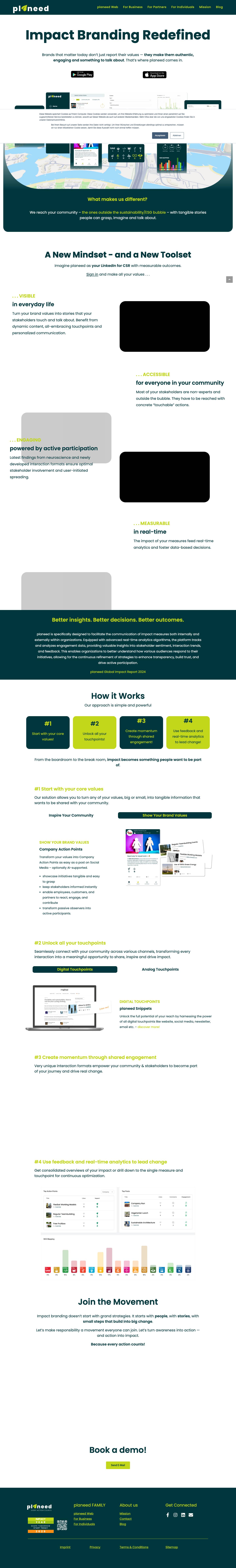 Impact Branding Redefined with planeed - Full Screenshot