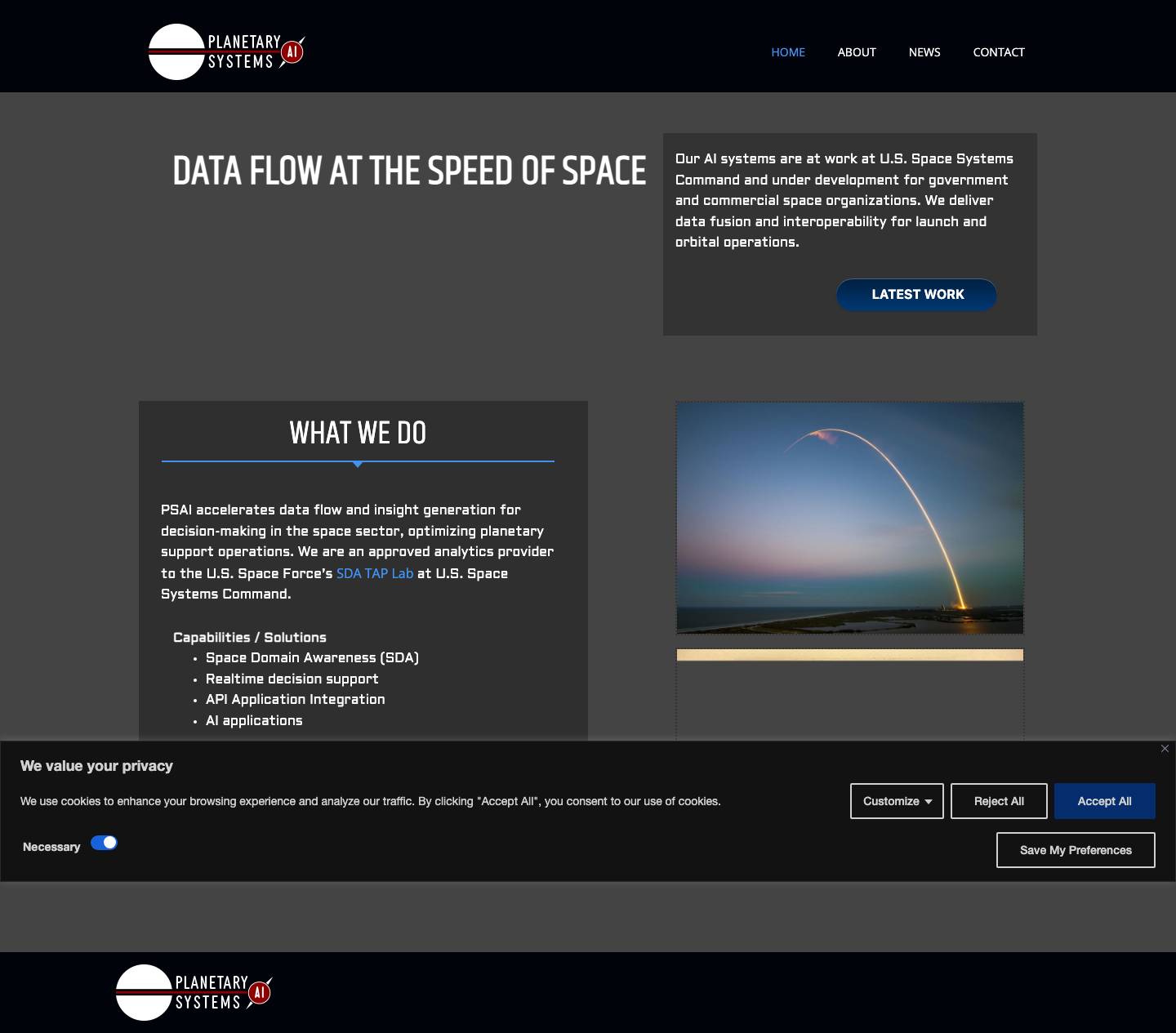 Planetary Systems AI – PSAI – Data Flow at the Speed of Space - Full Screenshot