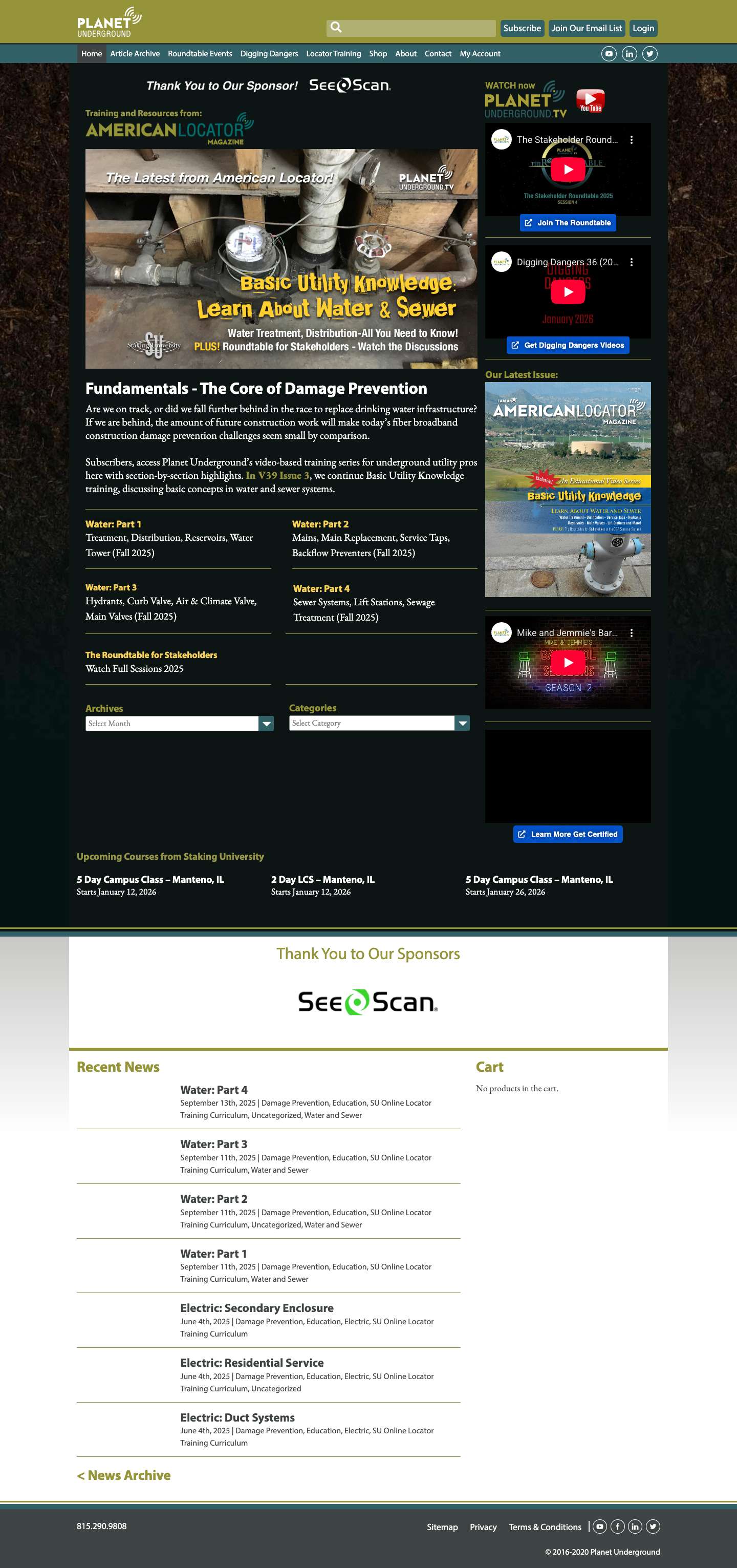 Home - Planet Underground - Full Screenshot