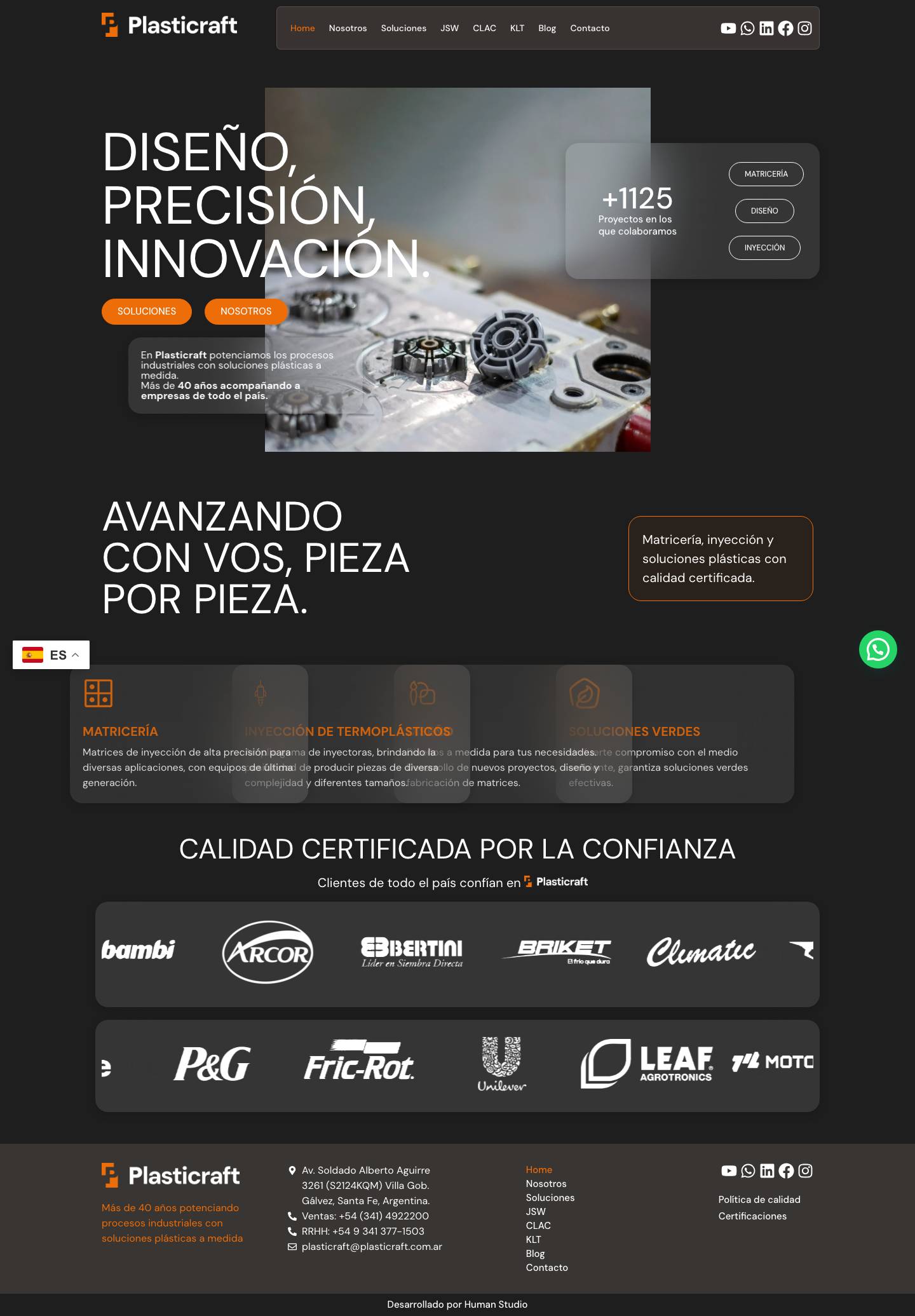 Plasticraft | Soluciones Plásticas Industriales en Argentina - Full Screenshot