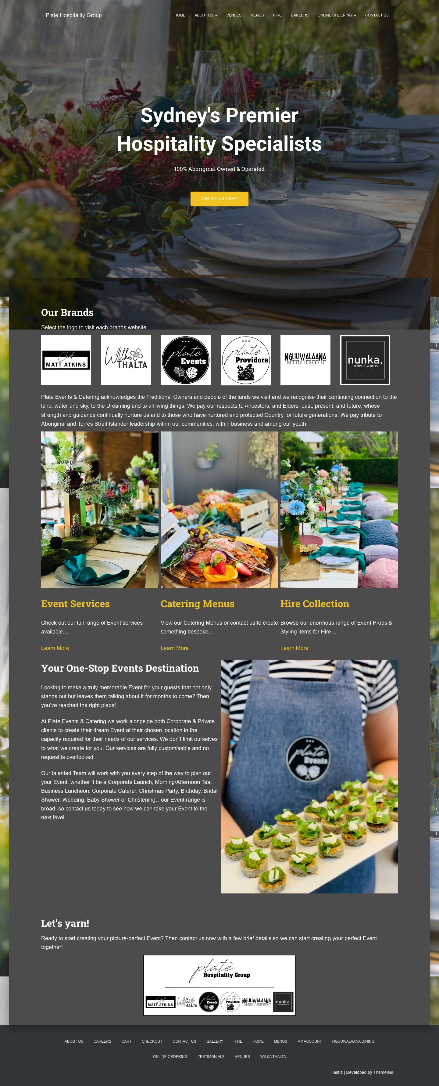 Plate Hospitality Group – The Hospitality Specialists of Sydney - Full Screenshot