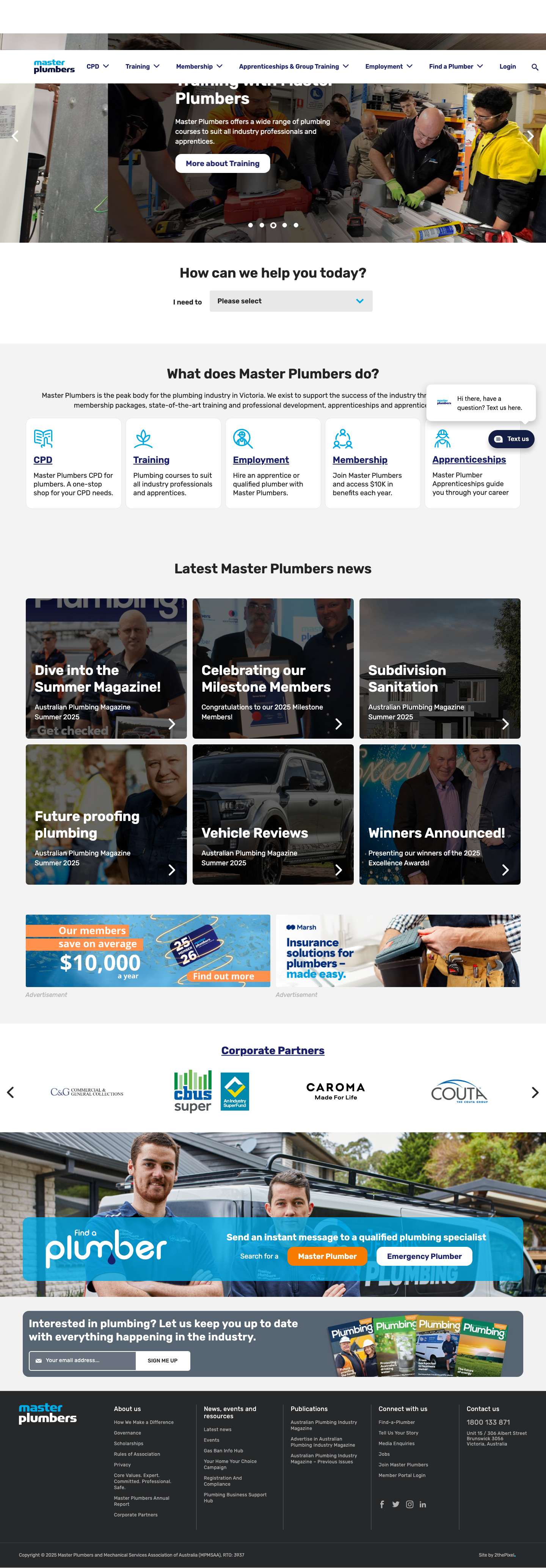 Home - Master Plumbers : Master Plumbers - Full Screenshot