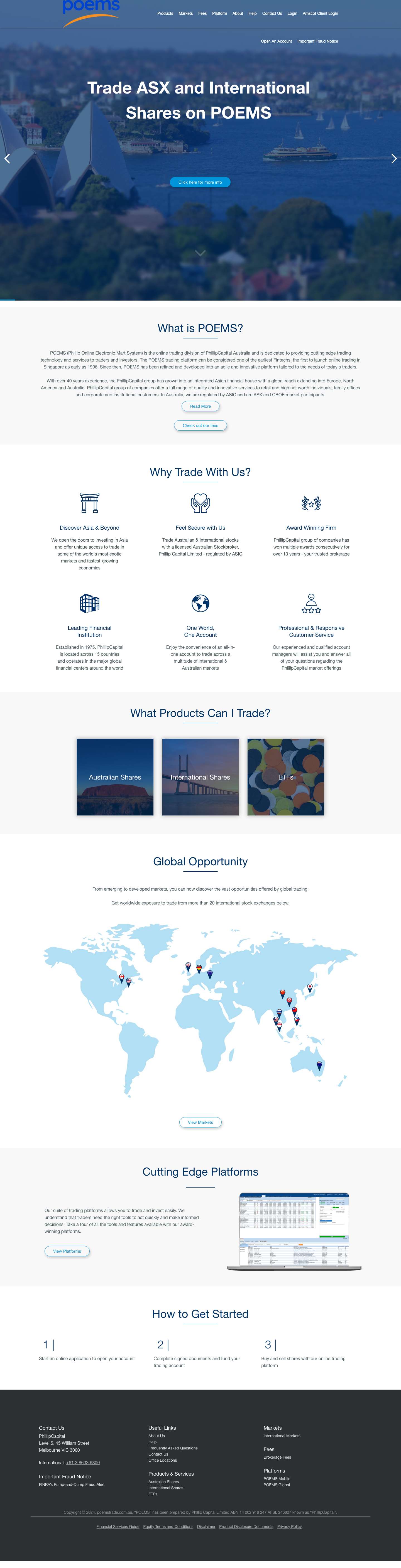 POEMS Trade Australia (Access International & Australian Shares) - Full Screenshot