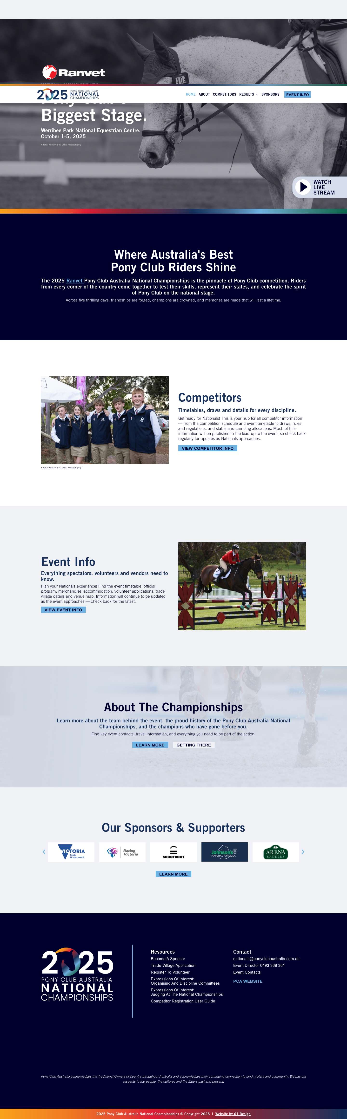 Ranvet 2025 Pony Club Australia National Championships | Oct 1-5 - Full Screenshot