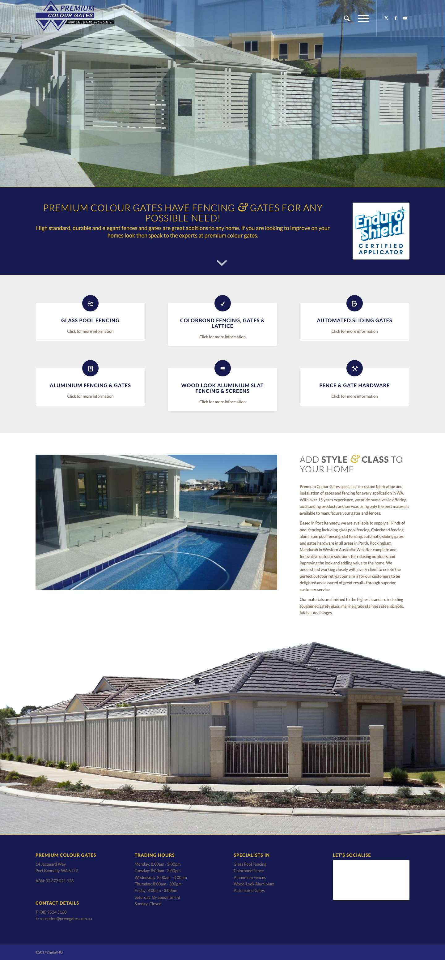 Fencing, Gates, Glass Pool Fences Port Kennedy, Rockingham, Mandurah - Full Screenshot