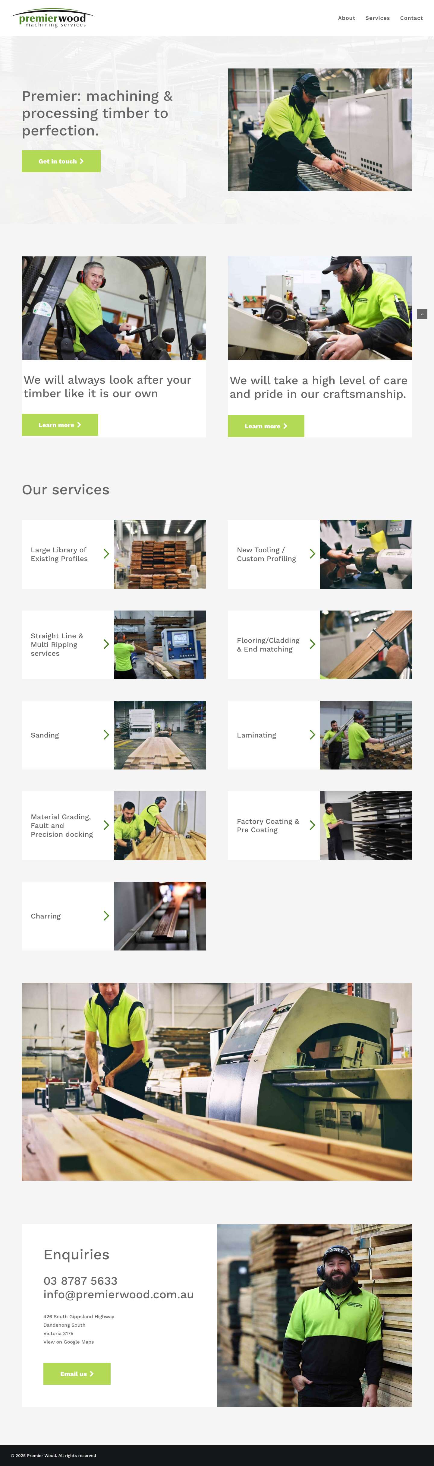 Home - Premier Wood - Full Screenshot