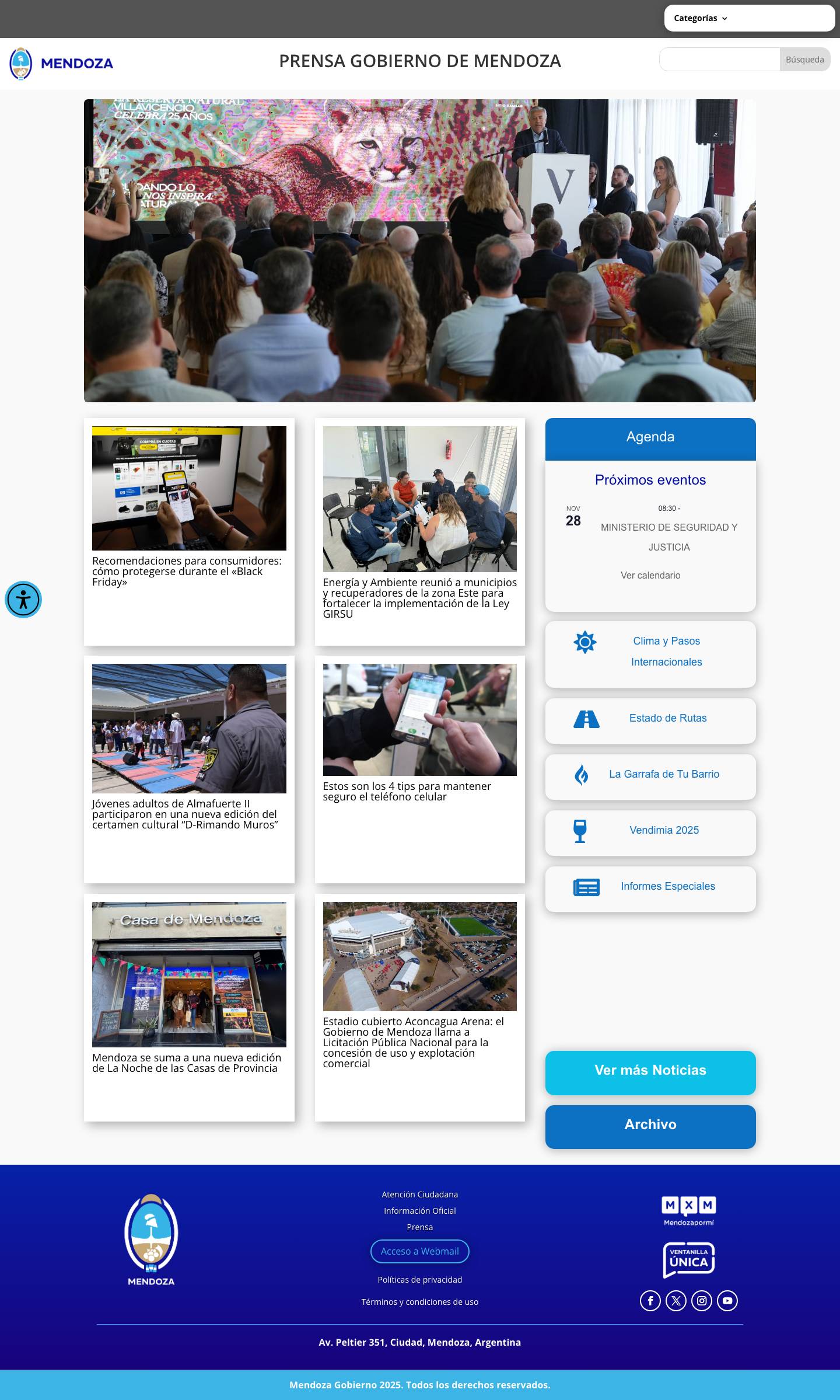 PRENSA GOBIERNO DE MENDOZA | PRENSA GOBIERNO DE MENDOZA - Full Screenshot