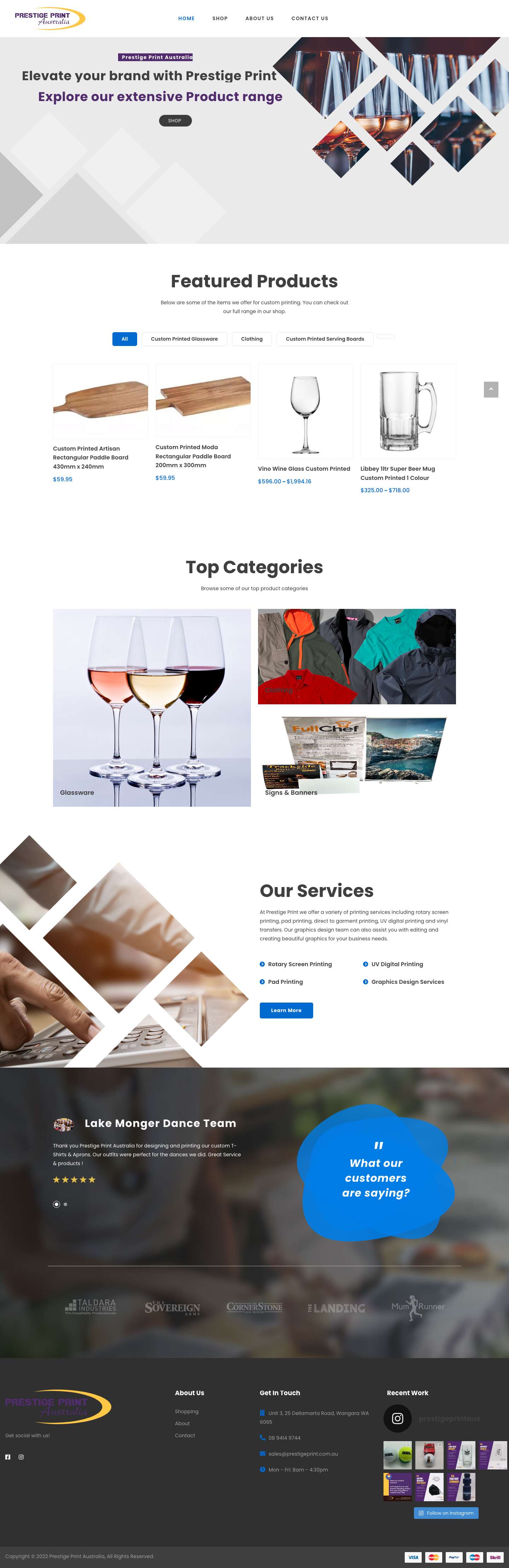 Prestige Print Australia – Printing Service in Perth Western Australia - Full Screenshot