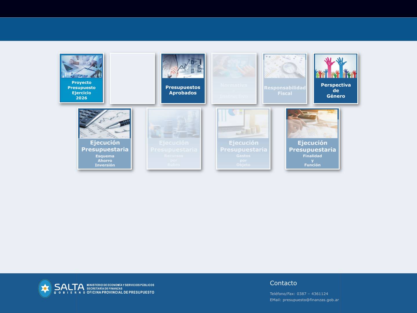 Oficina Provincial de Presupuesto – Presupuesto Provincia de Salta - Full Screenshot