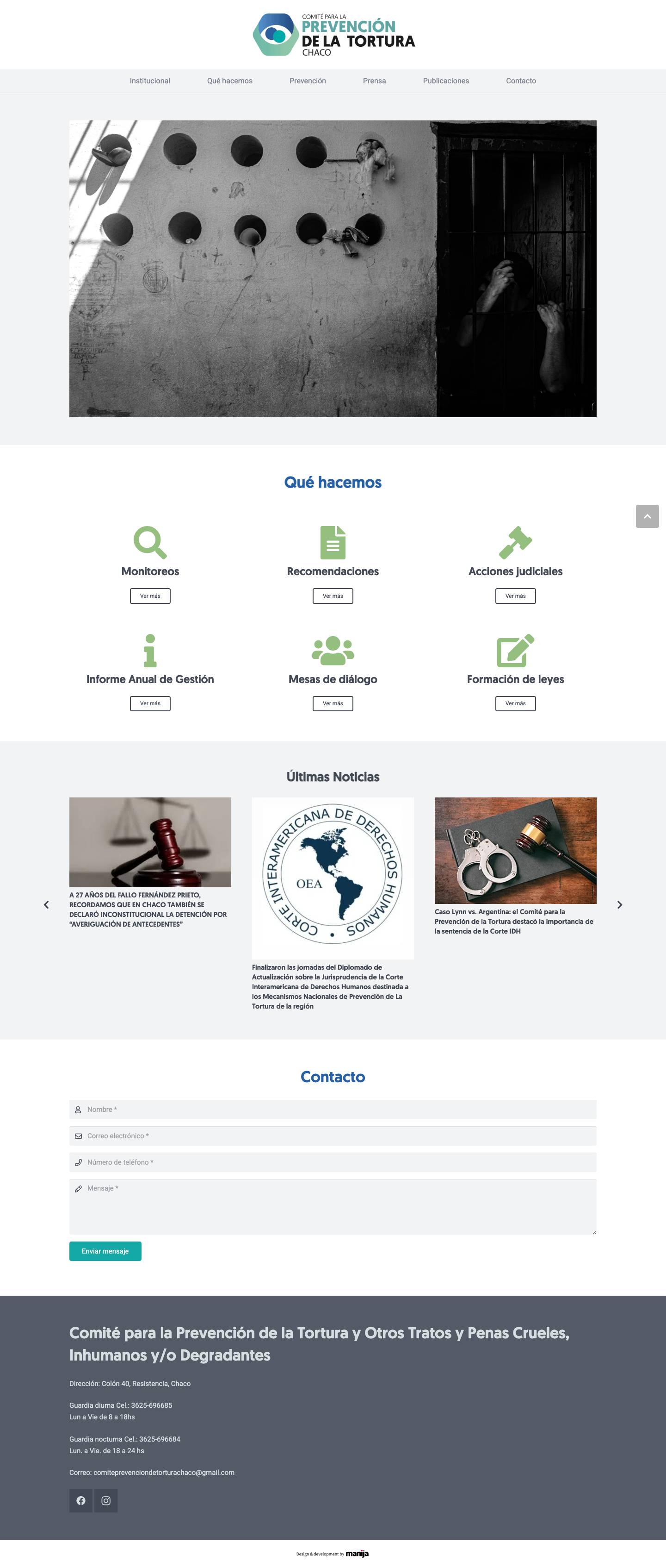 Comité Provincial de Prevención de la Tortura del Chaco - Argentina - Full Screenshot