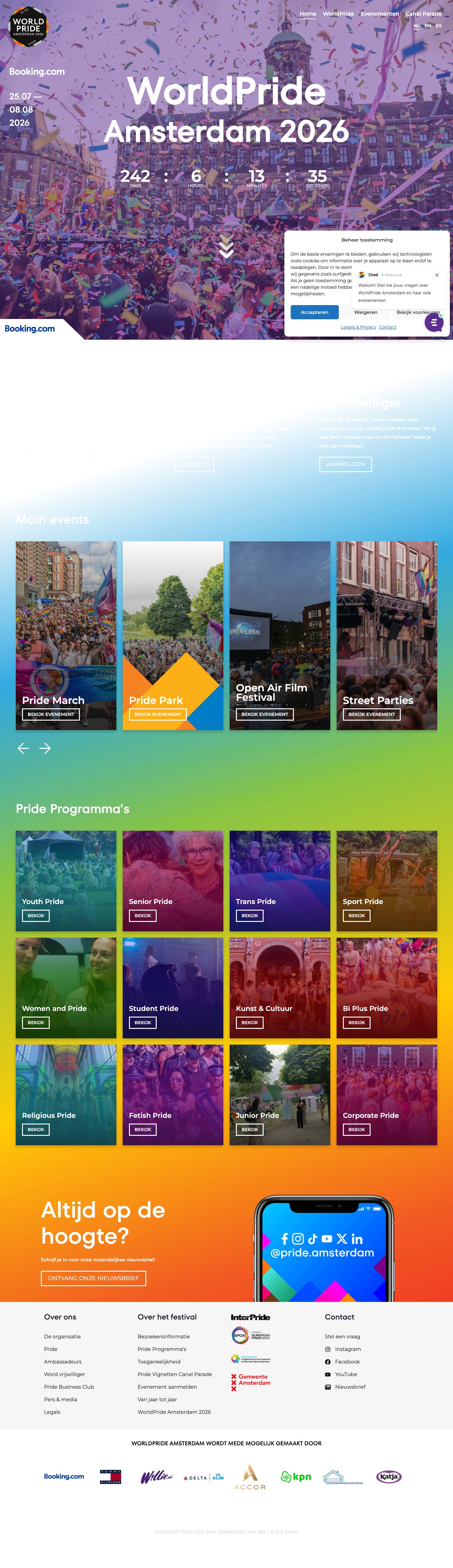 Pride Amsterdam: official website - Canal Parade & other eventsToggle menuScroll naar bovenScroll naar boven - Full Screenshot