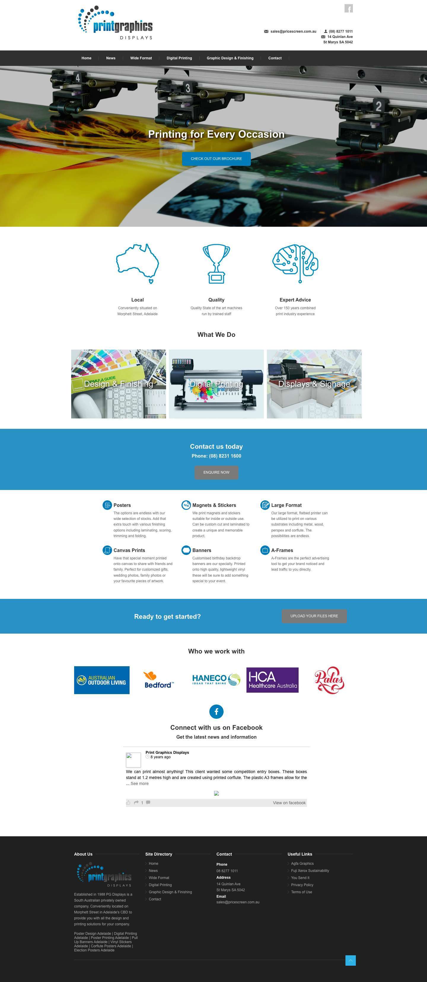 Print Graphics Displays - Design and printing solutions - Full Screenshot