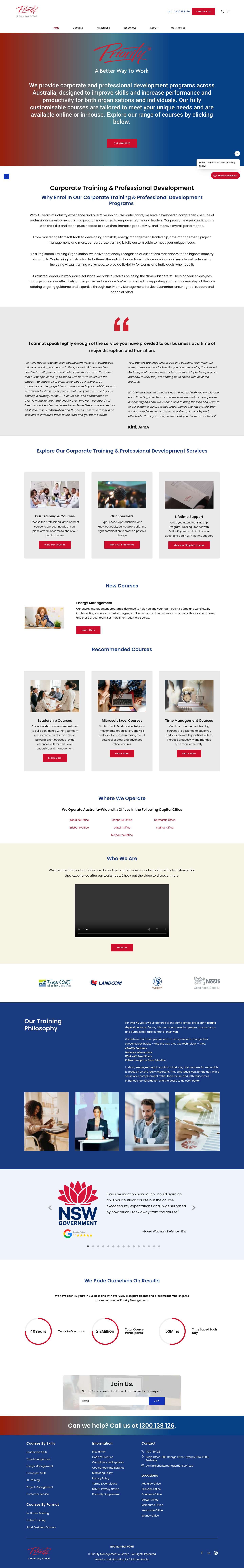 Priority Management: Corporate Training & Professional Development - Full Screenshot