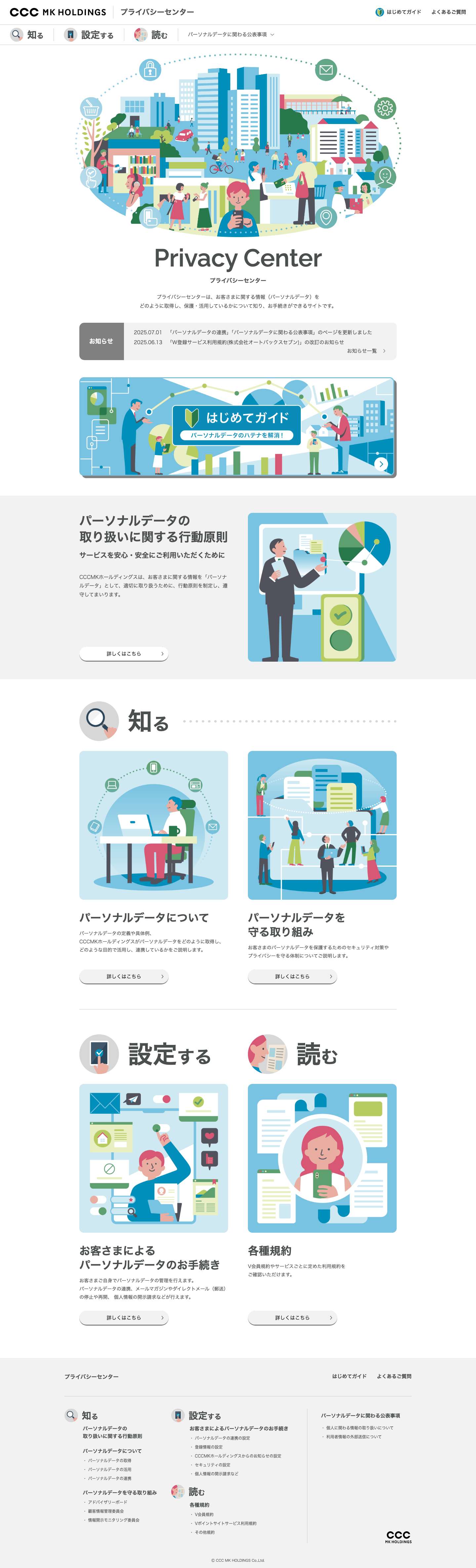 プライバシーセンター | CCC MK HOLDINGS | - Full Screenshot