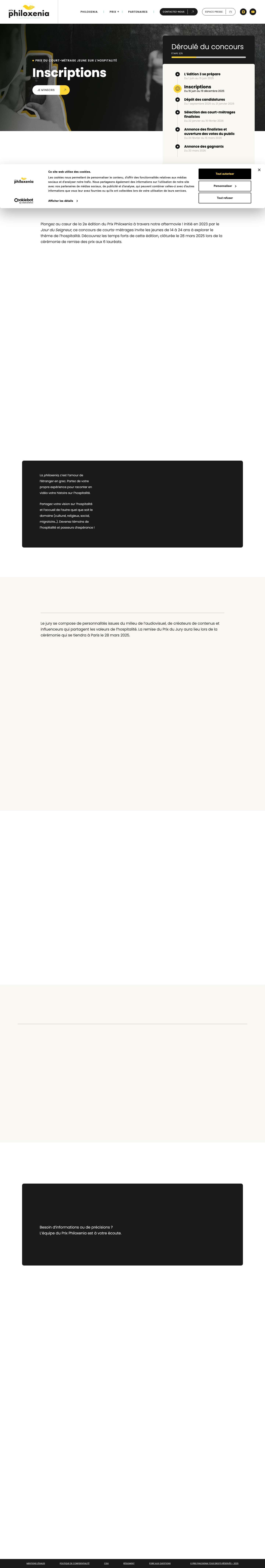 Prix Philoxenia - un concours de courts-métrages sur l'hospitalité - Full Screenshot