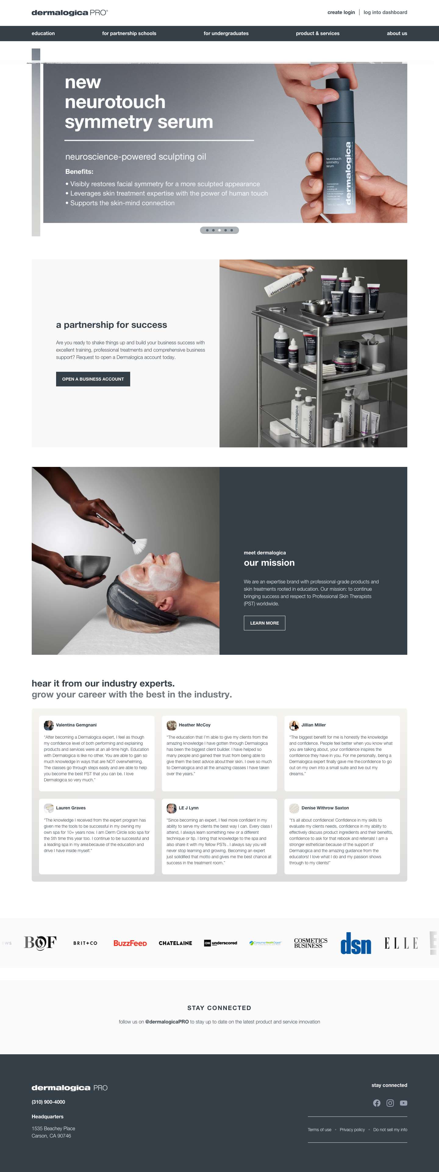 Homepage - Dermalogica PRO - Full Screenshot