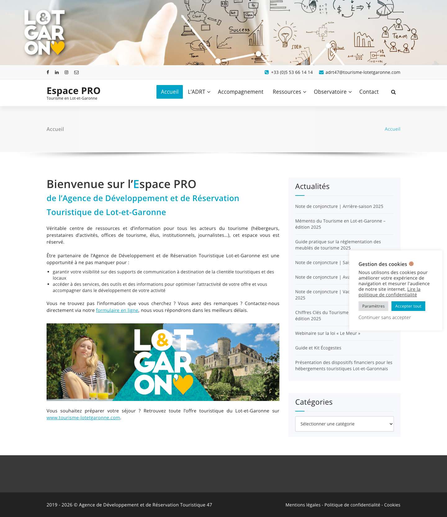 Accueil - Tourisme en Lot-et-Garonne - Full Screenshot