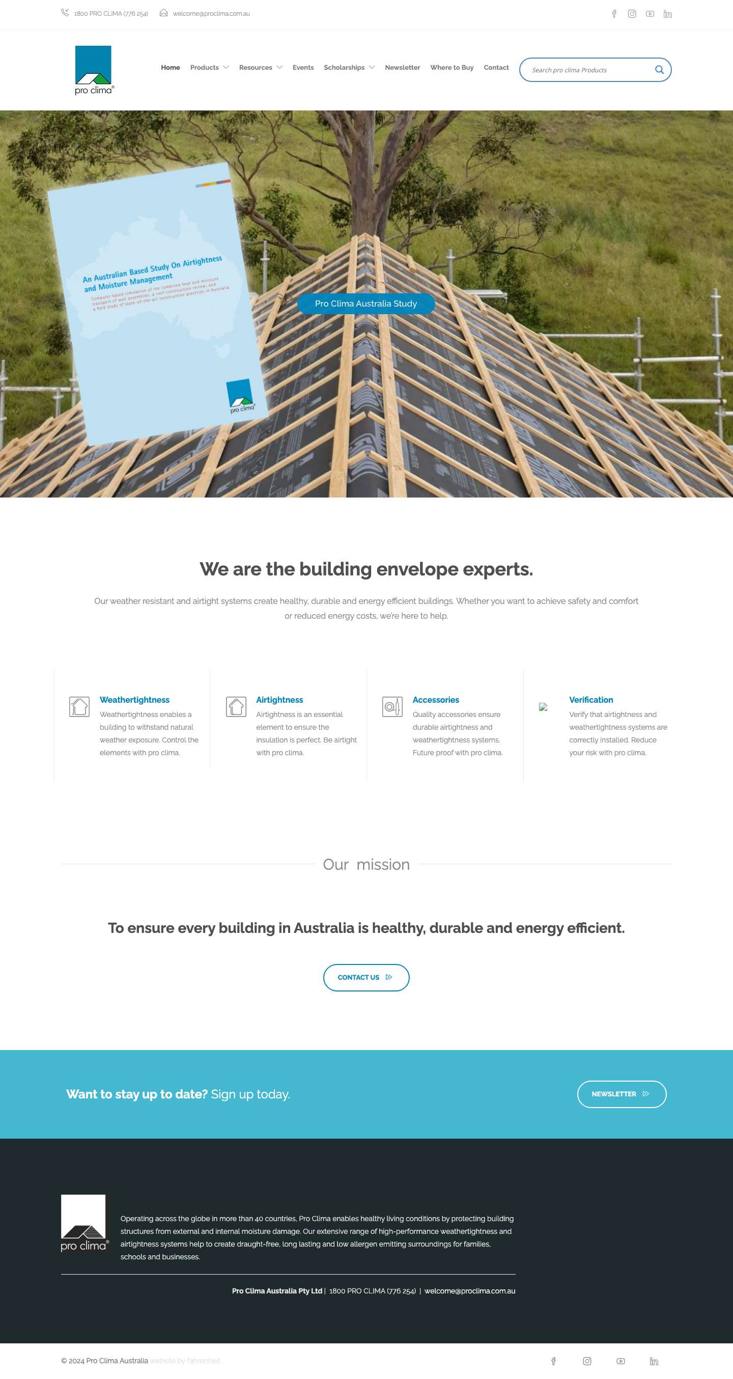 Pro Clima Australia - Pro Clima AU - Full Screenshot