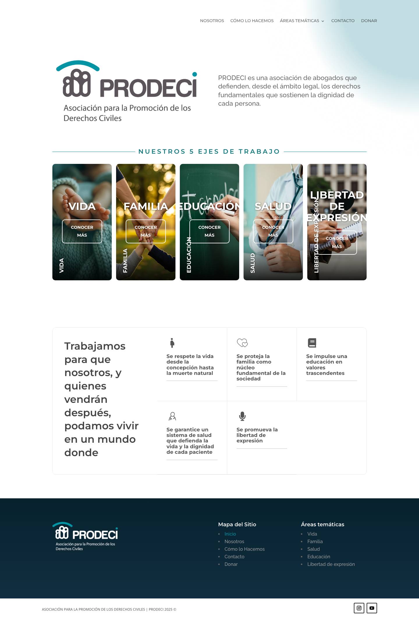 Prodeci | Asociación para la Promoción de los Derechos Civiles - Full Screenshot