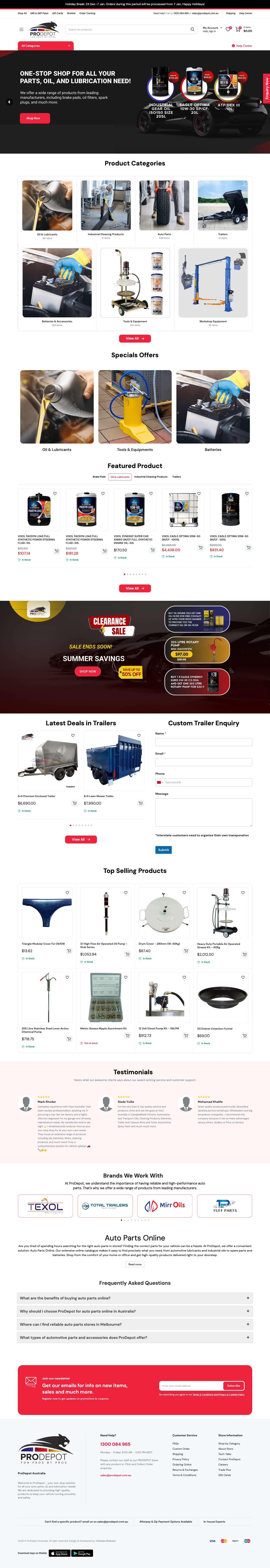 Auto Parts Store | Automotive Parts & Accessories Australia - Full Screenshot
