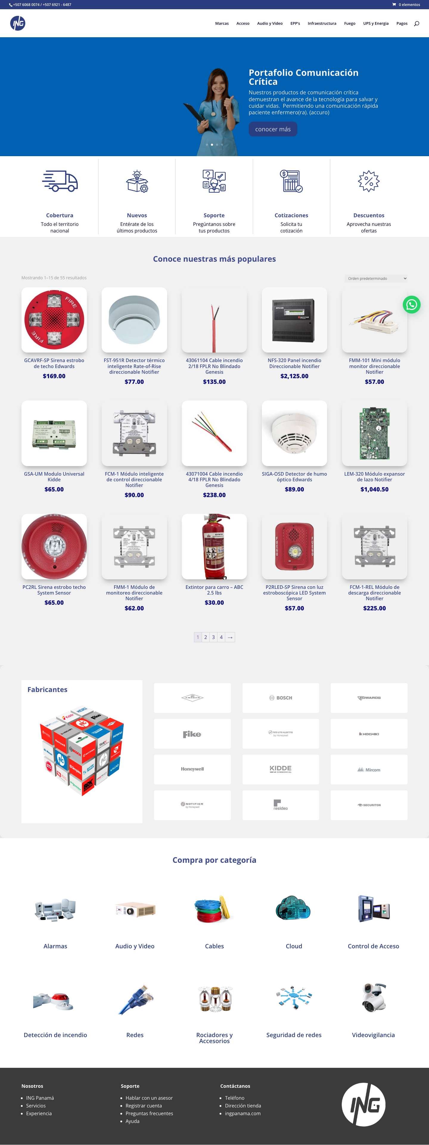 Tienda Ing Panamá | Equipos para sistemas contra incendiosJoinchat - Full Screenshot