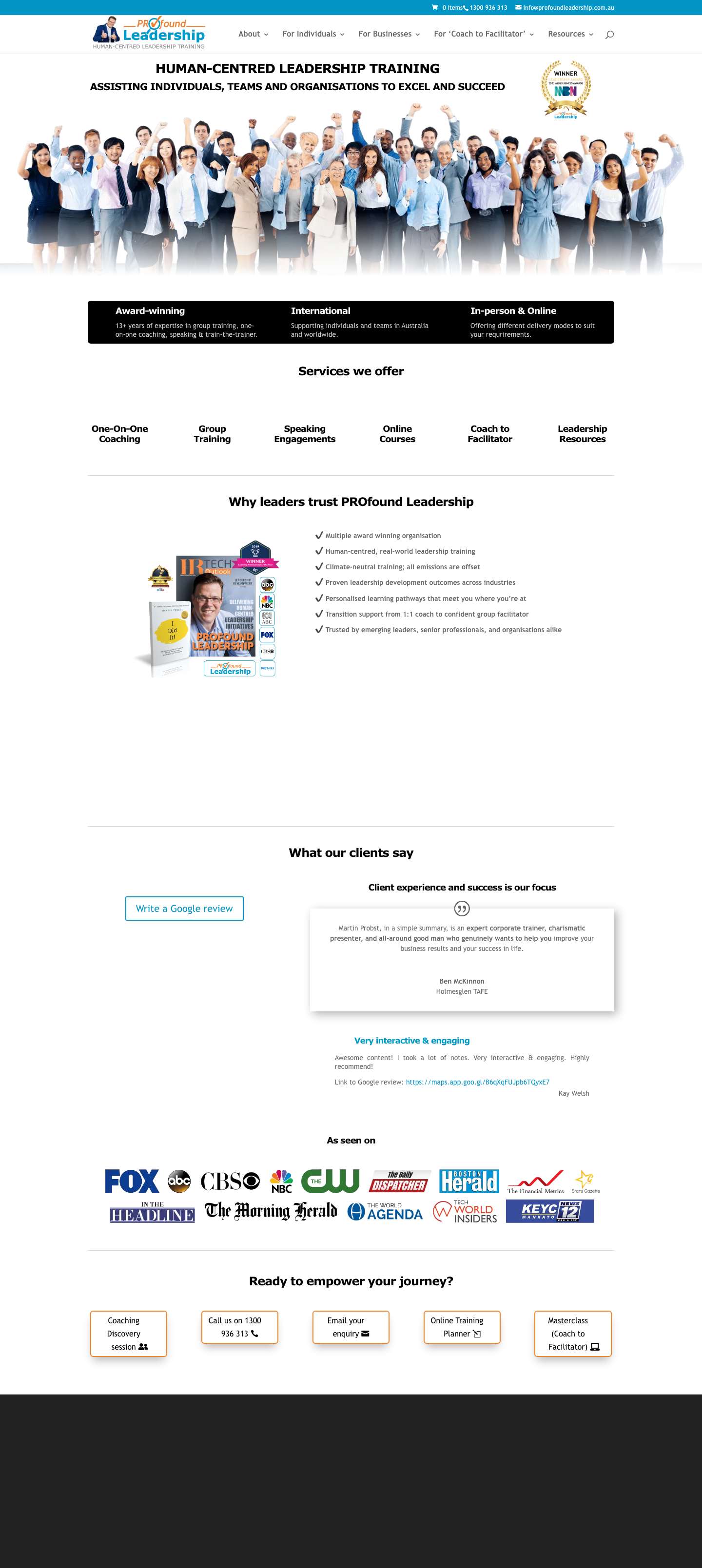 Leadership Skills - Professional Development - Melbourne - Full Screenshot