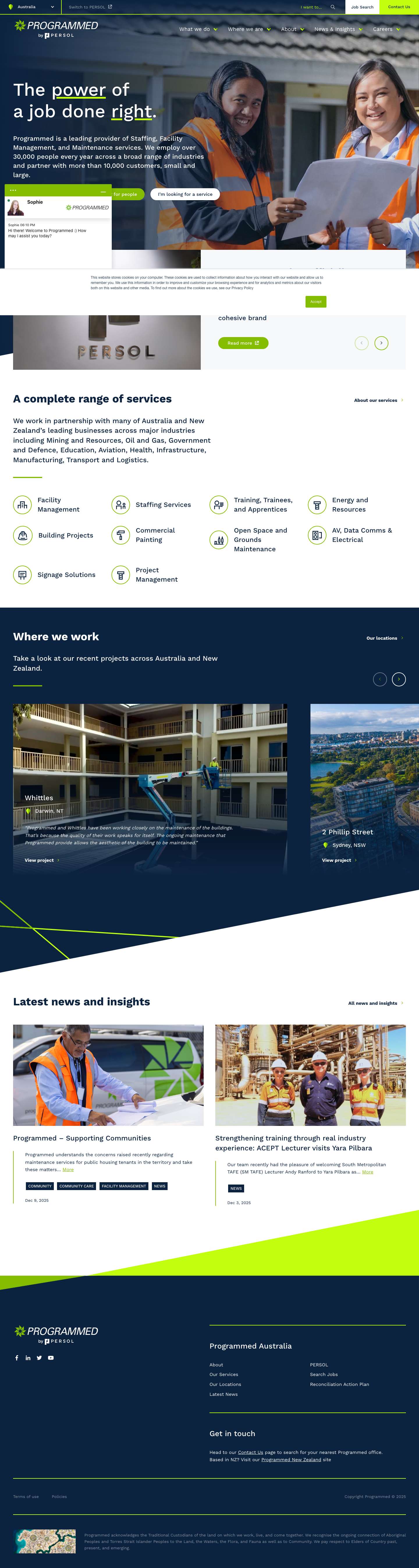 Home - Programmed AU | For all the reasons we work. - Full Screenshot