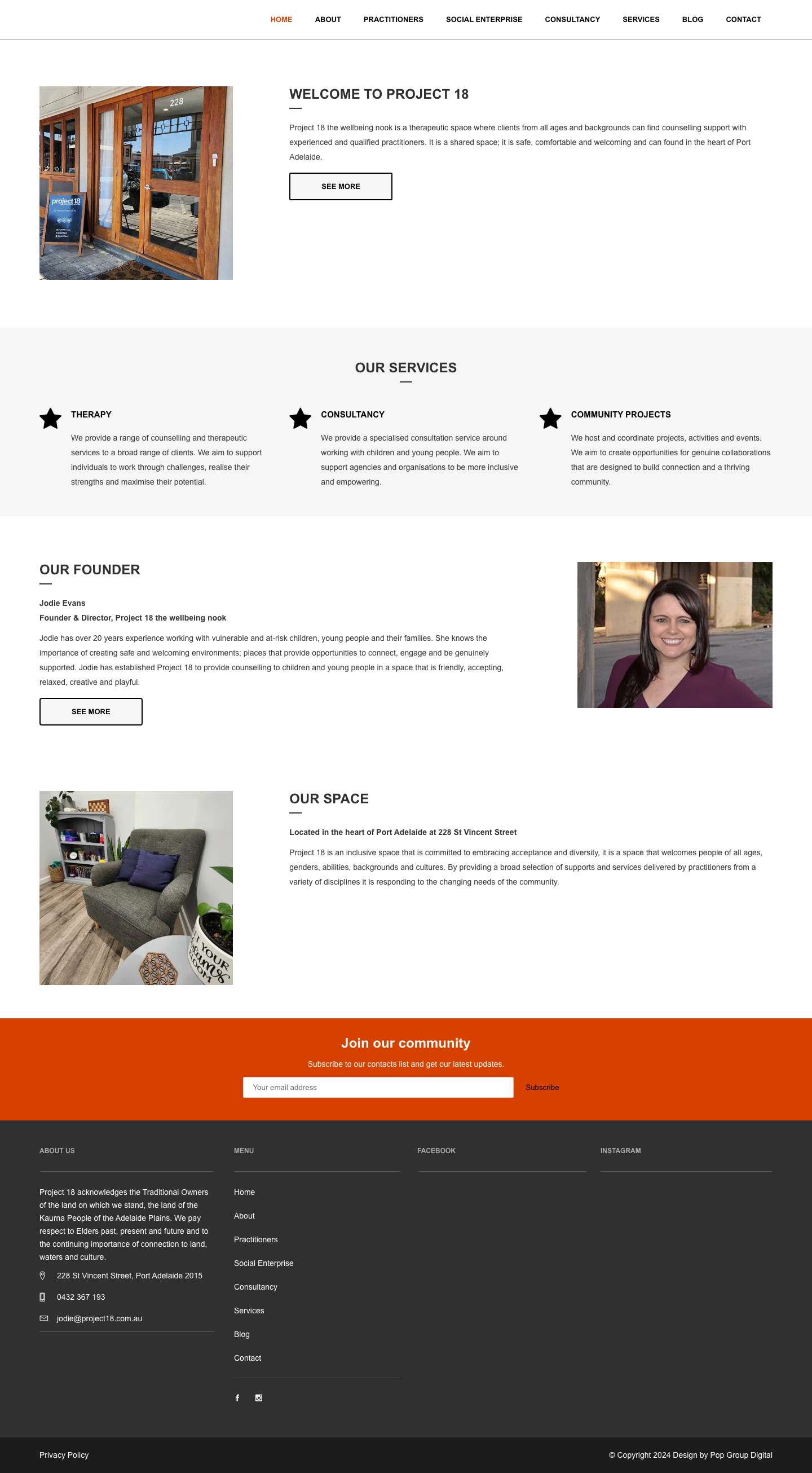 Project 18 the wellbeing nook - Full Screenshot