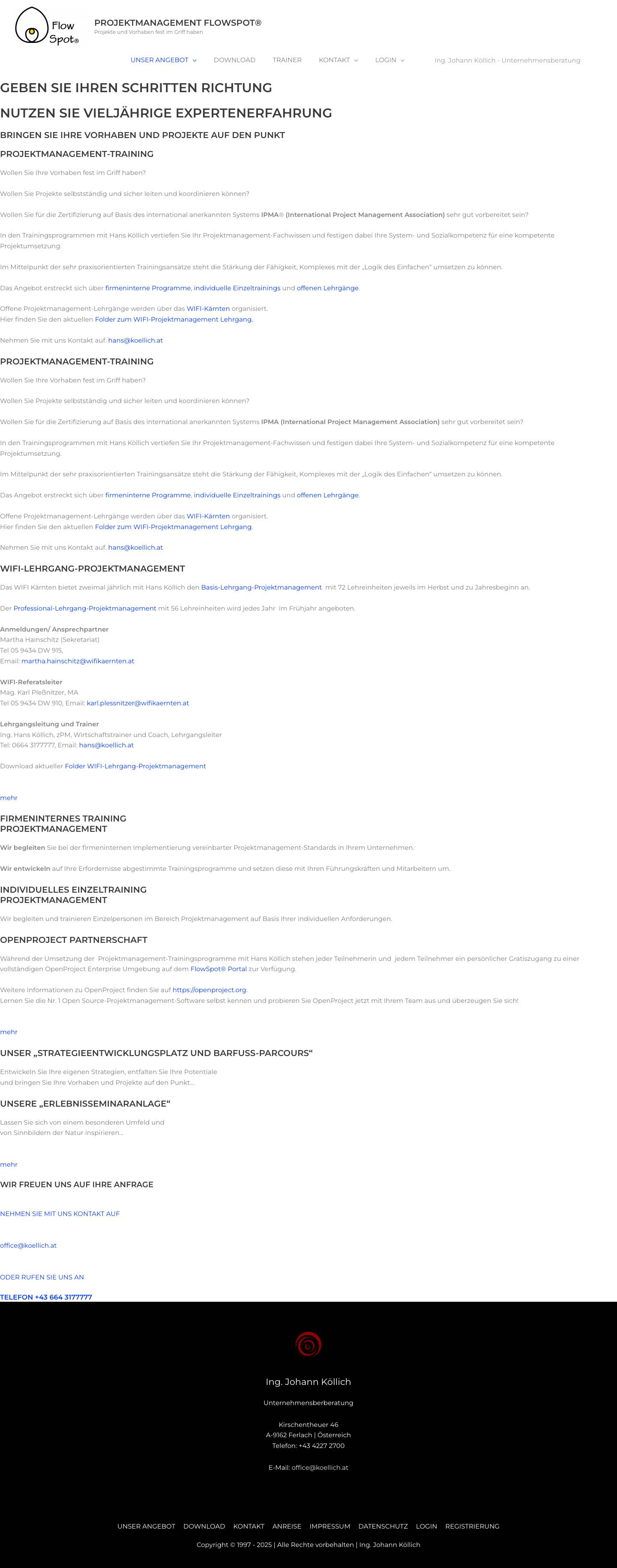 Projektmanagement FlowSpot® – Projekte und Vorhaben fest im Griff haben - Full Screenshot