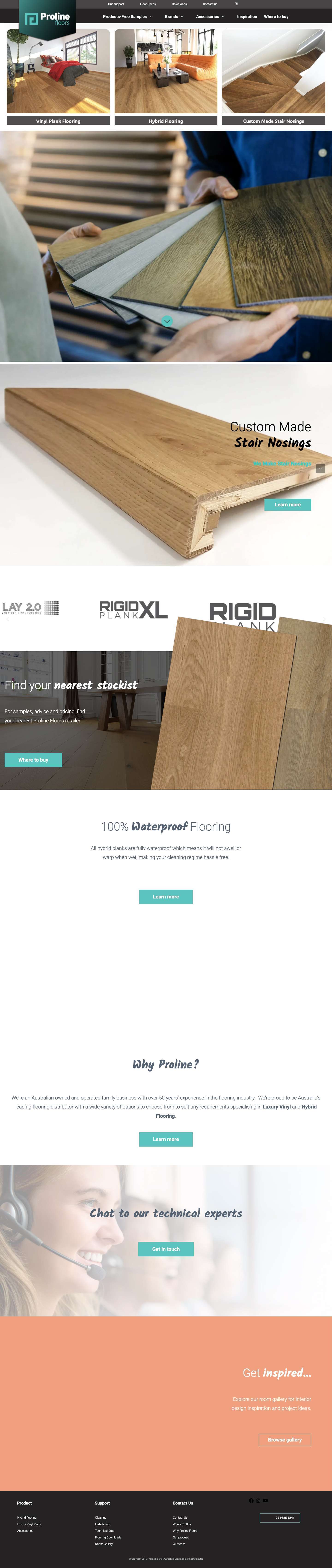 Australia's Leading Flooring Distributor - Proline Floors - Full Screenshot