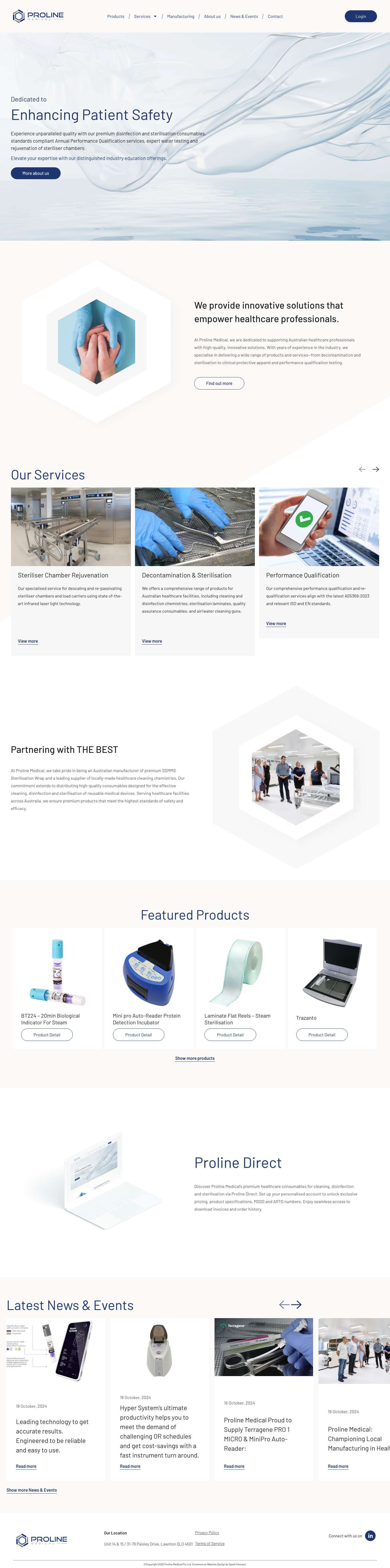Explore Our Diverse Product Range - Medical & Sterilization - Full Screenshot