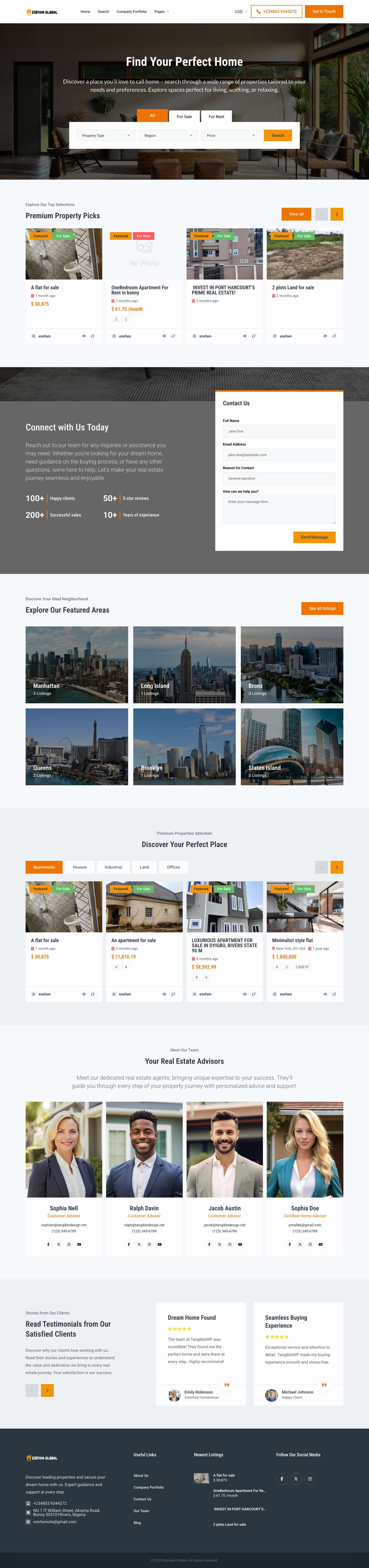 Ezefam Global Properties – We Buy, We sell, We build, and Manage Properties - Full Screenshot