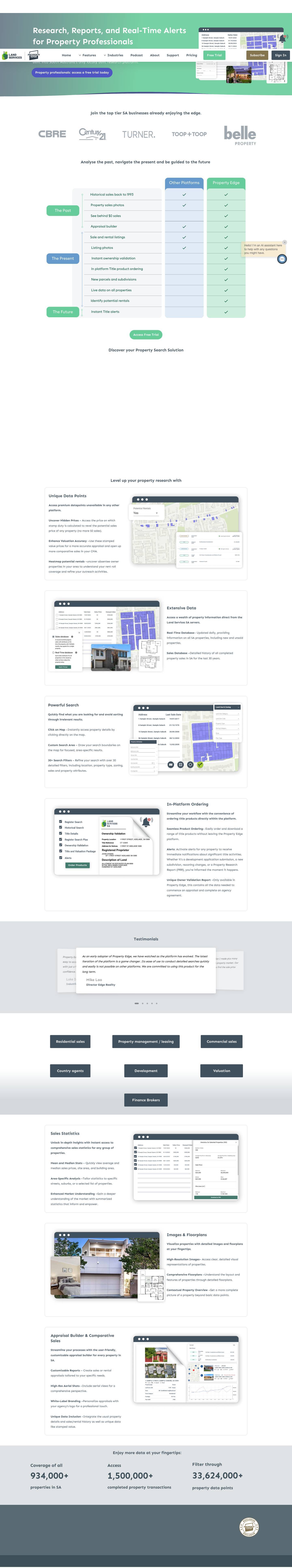 Property Edge – The property research platform built for the South Australian Property Industry. - Full Screenshot