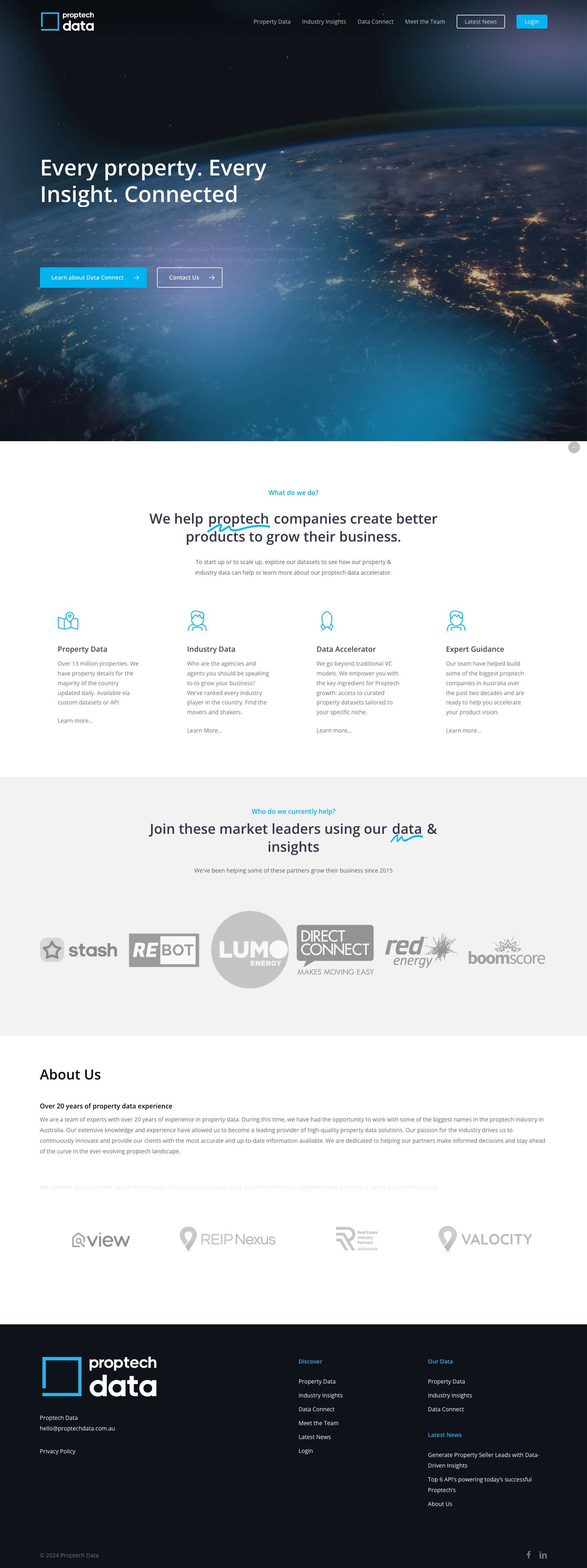 Proptech Data – Real-time property data to power your business - Full Screenshot