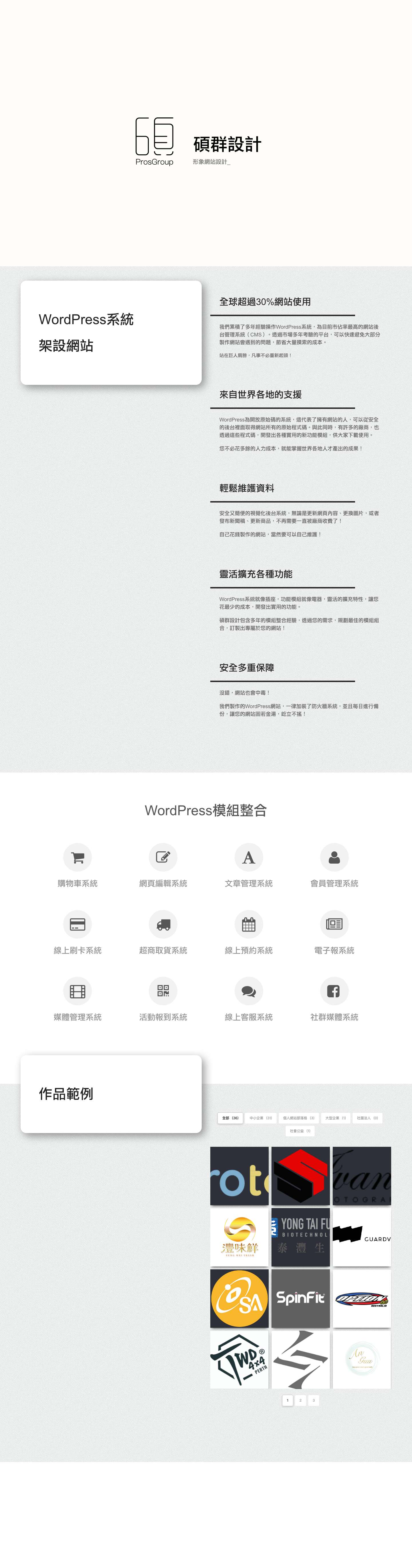 碩群設計｜Prosgroup 專業網站設計 - Full Screenshot