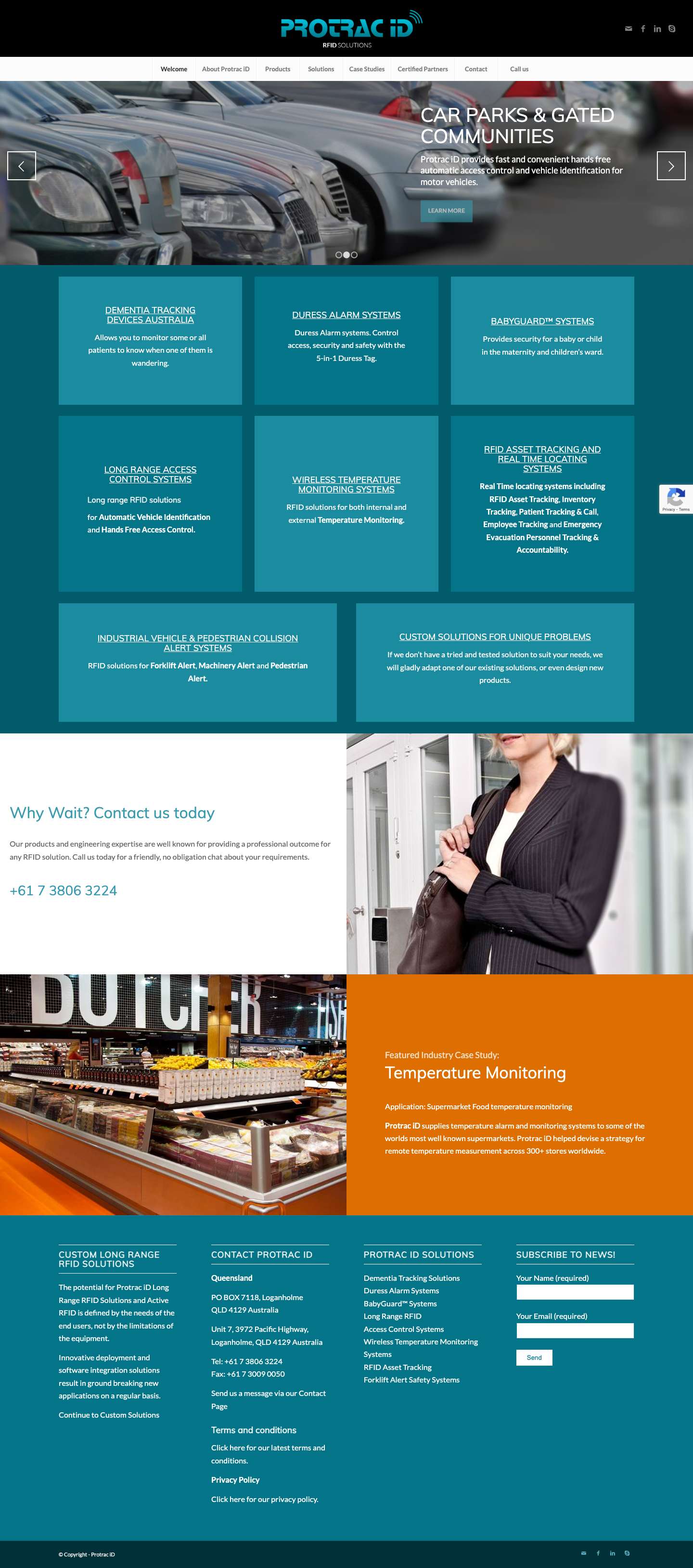 Protrac iD. Manufacturer of long range RFID location and alerting systems. - Full Screenshot