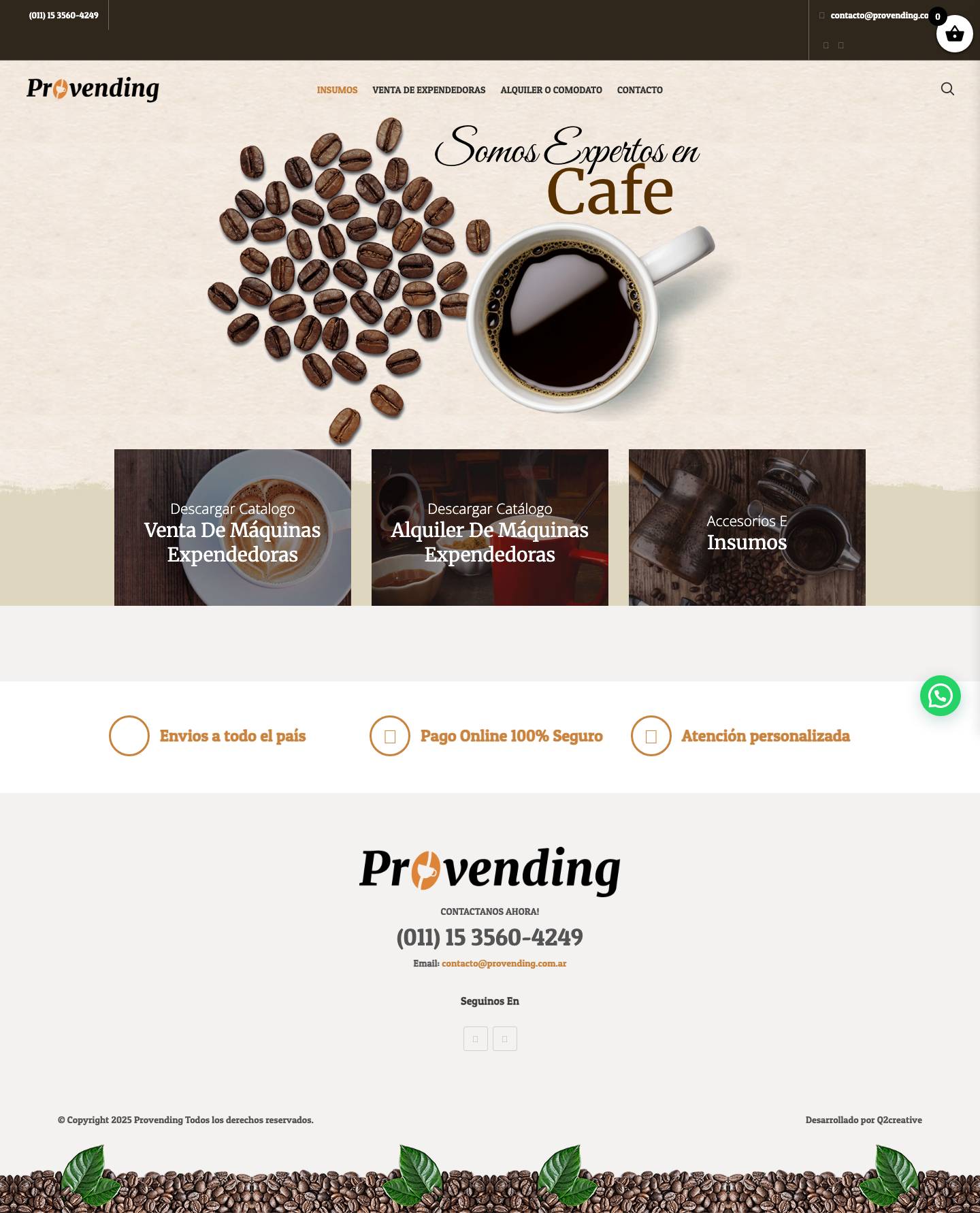 Home - Provending - Full Screenshot