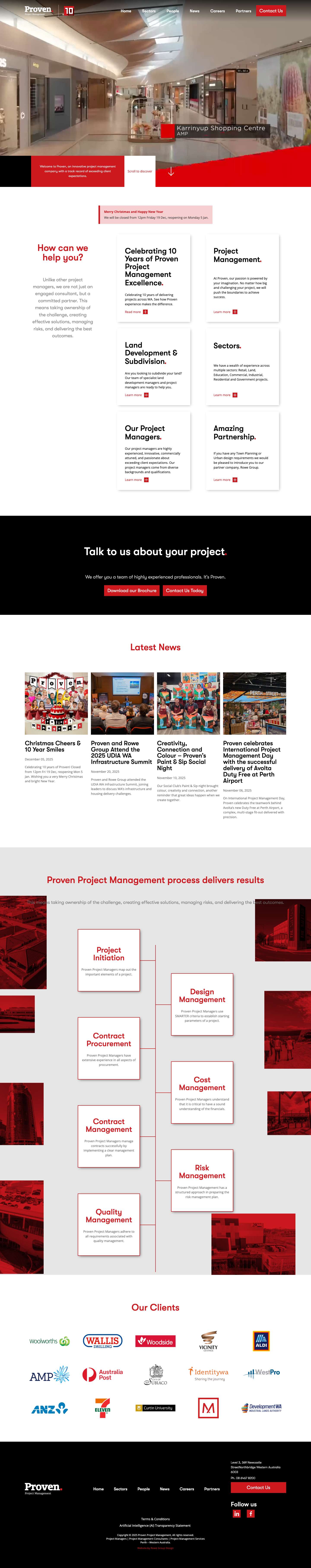 Proven Project Management in WA | Construction & Development - Full Screenshot