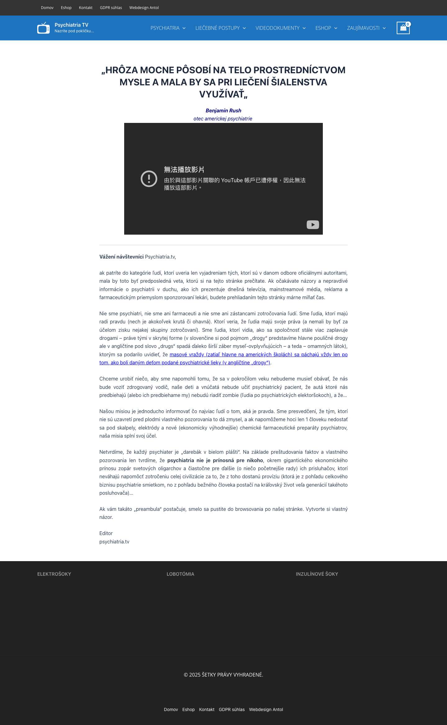 Psychiatria TV – Nazrite pod pokličku… - Full Screenshot