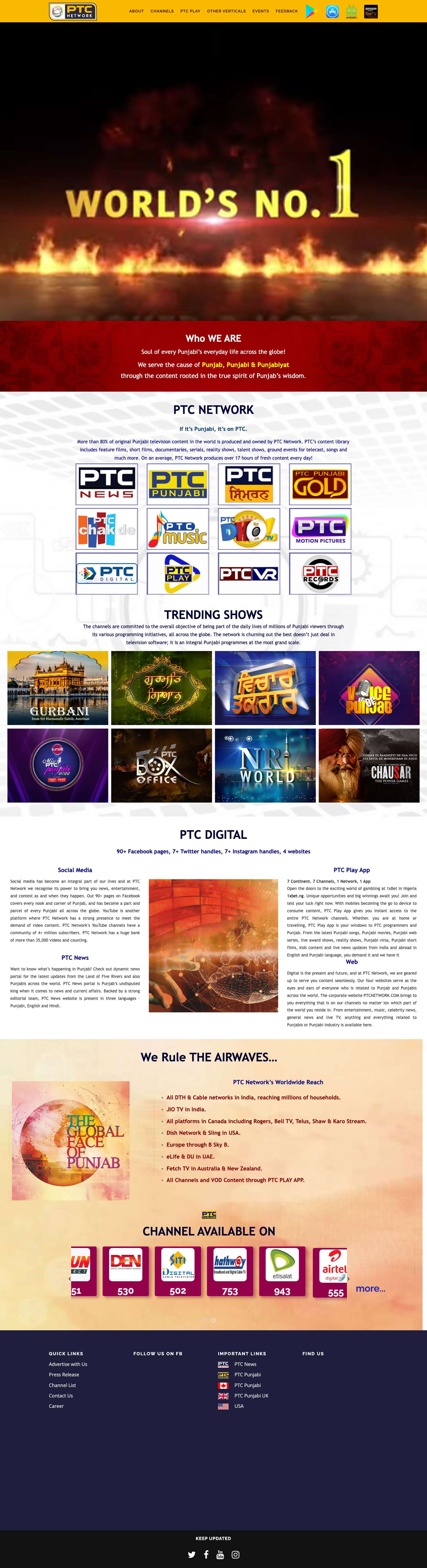 PTC Network- Official Website of PTC Network - Full Screenshot