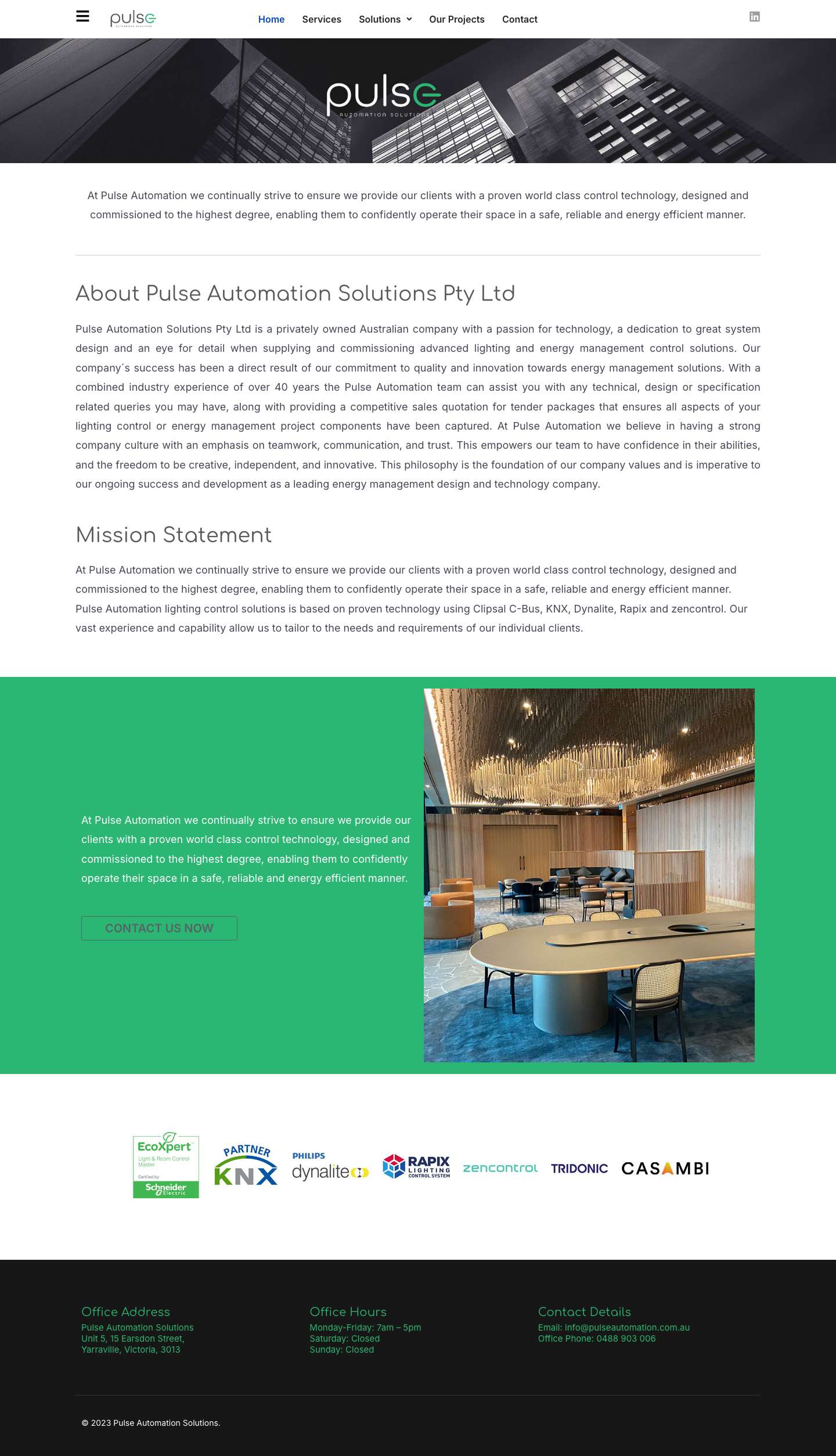 Home - Pulse Automation - Full Screenshot