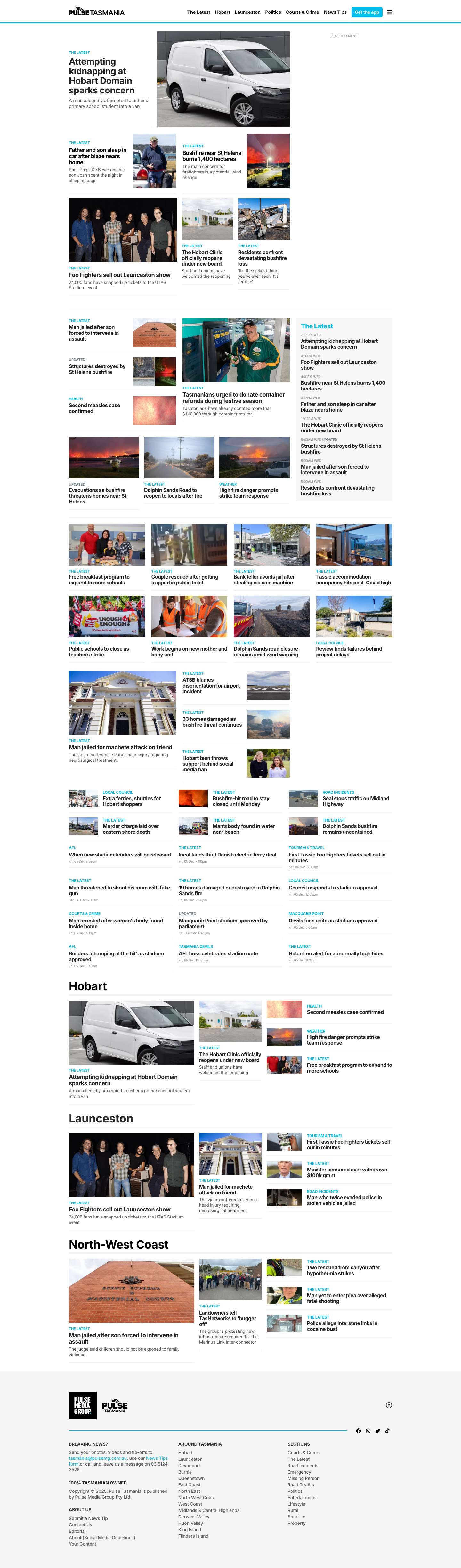 Pulse Tasmania - Free breaking news and top stories from Hobart and Tasmania - Full Screenshot