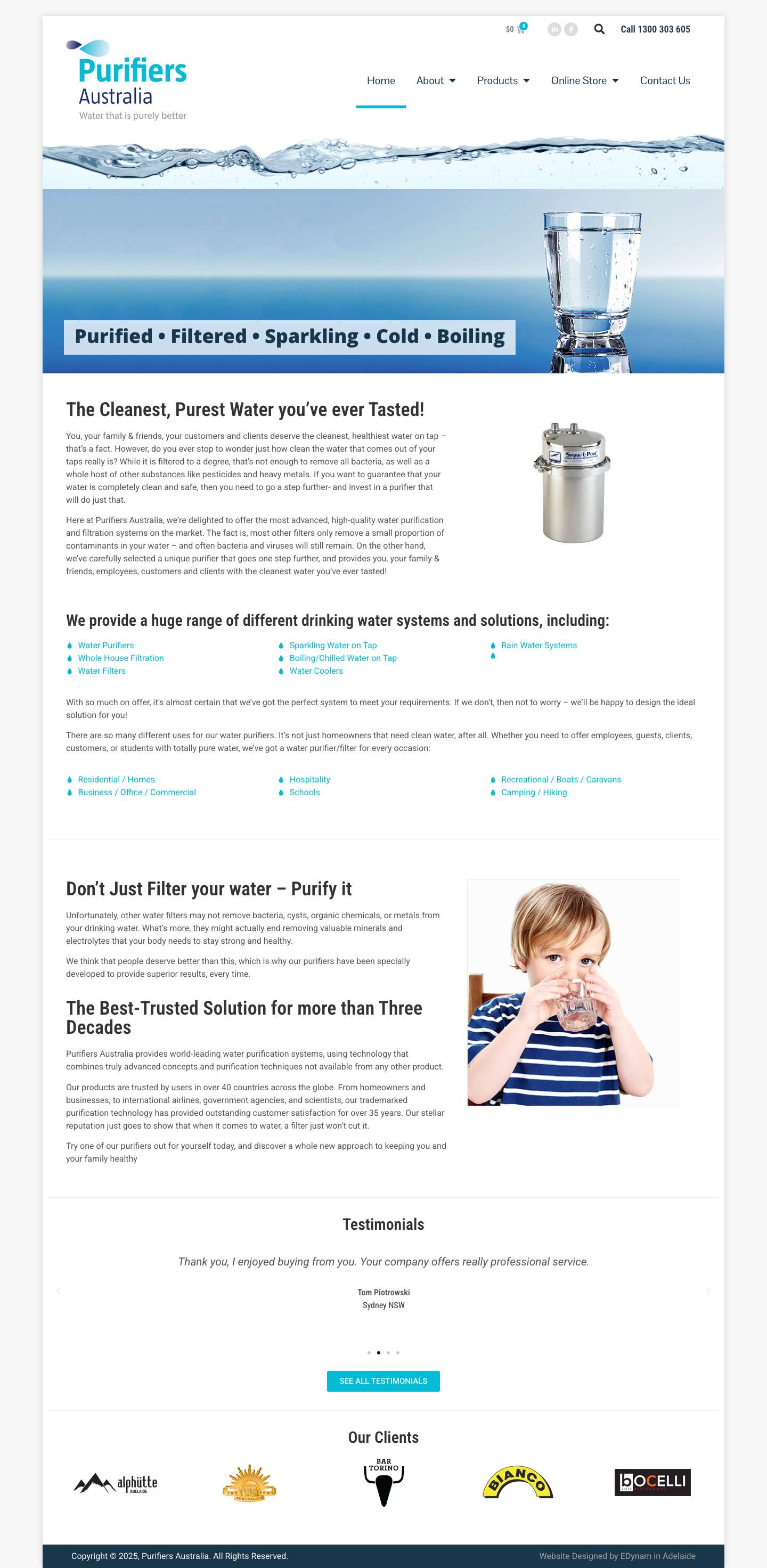 Purifiers Australia – The Cleanest, Purest Water you’ve ever Tasted! - Full Screenshot