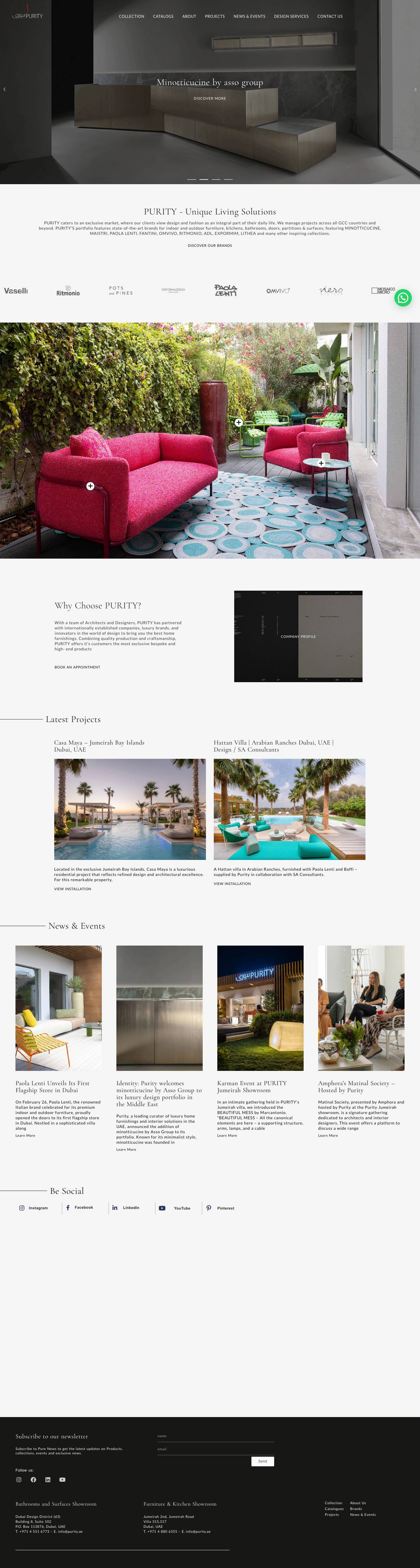 Luxury Designer Furniture in Dubai | Bespoke Italian Kitchens UAE - Purity - Full Screenshot