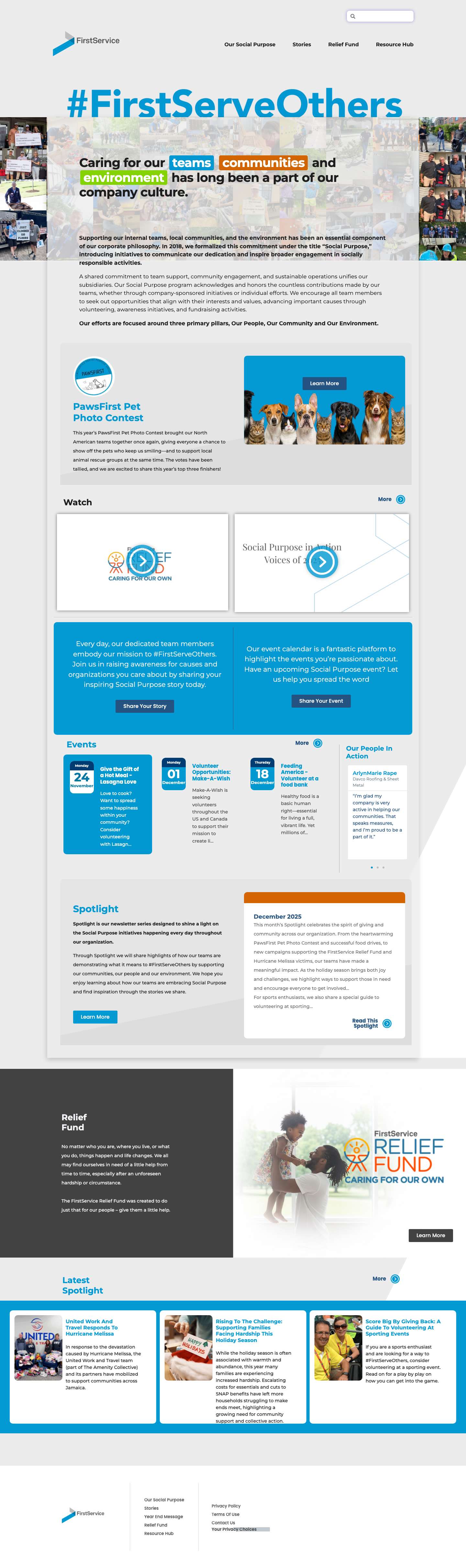 FirstService Social Purpose FirstService Social Purpose - Full Screenshot
