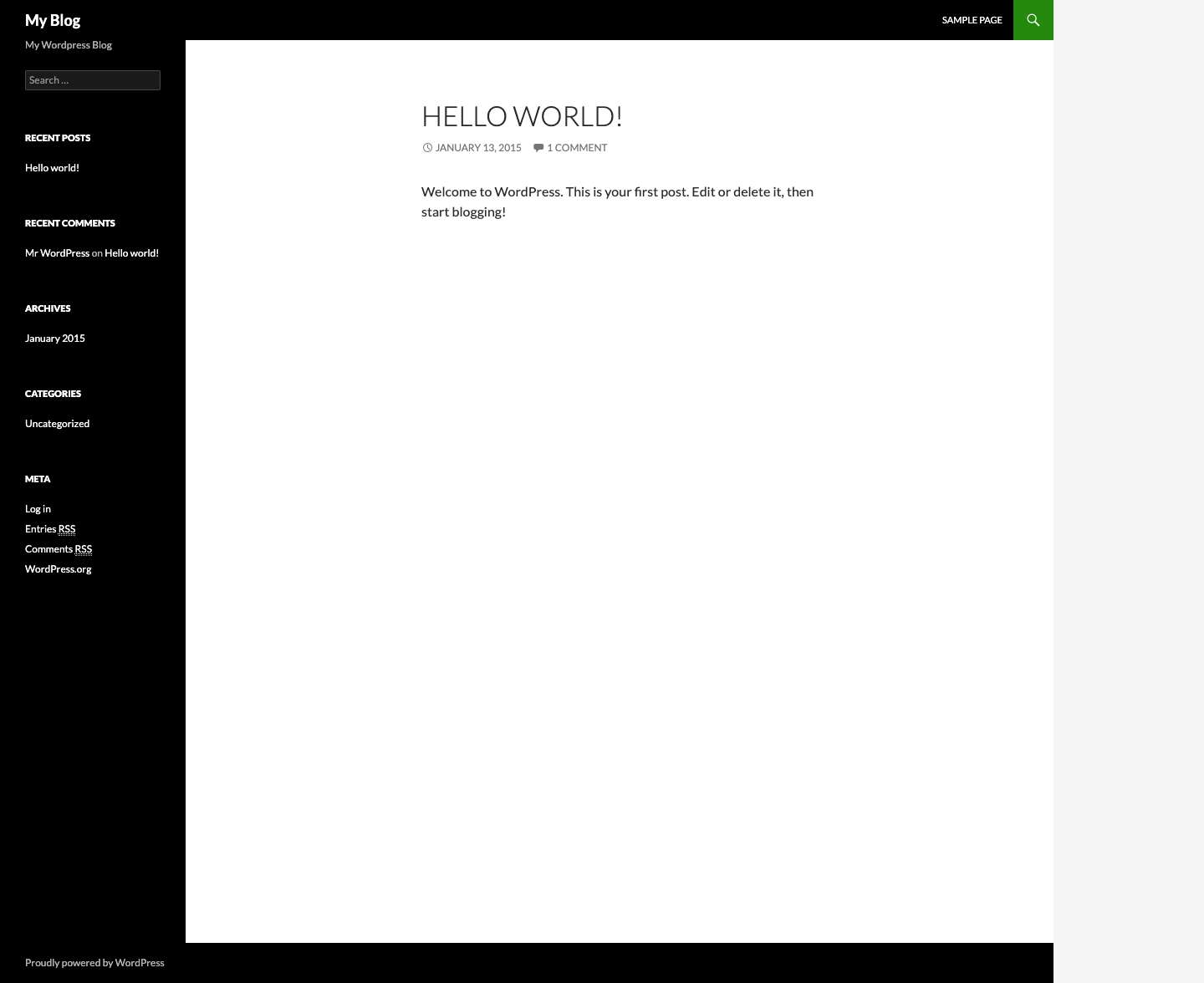 My Blog | My WordPress Blog - Full Screenshot