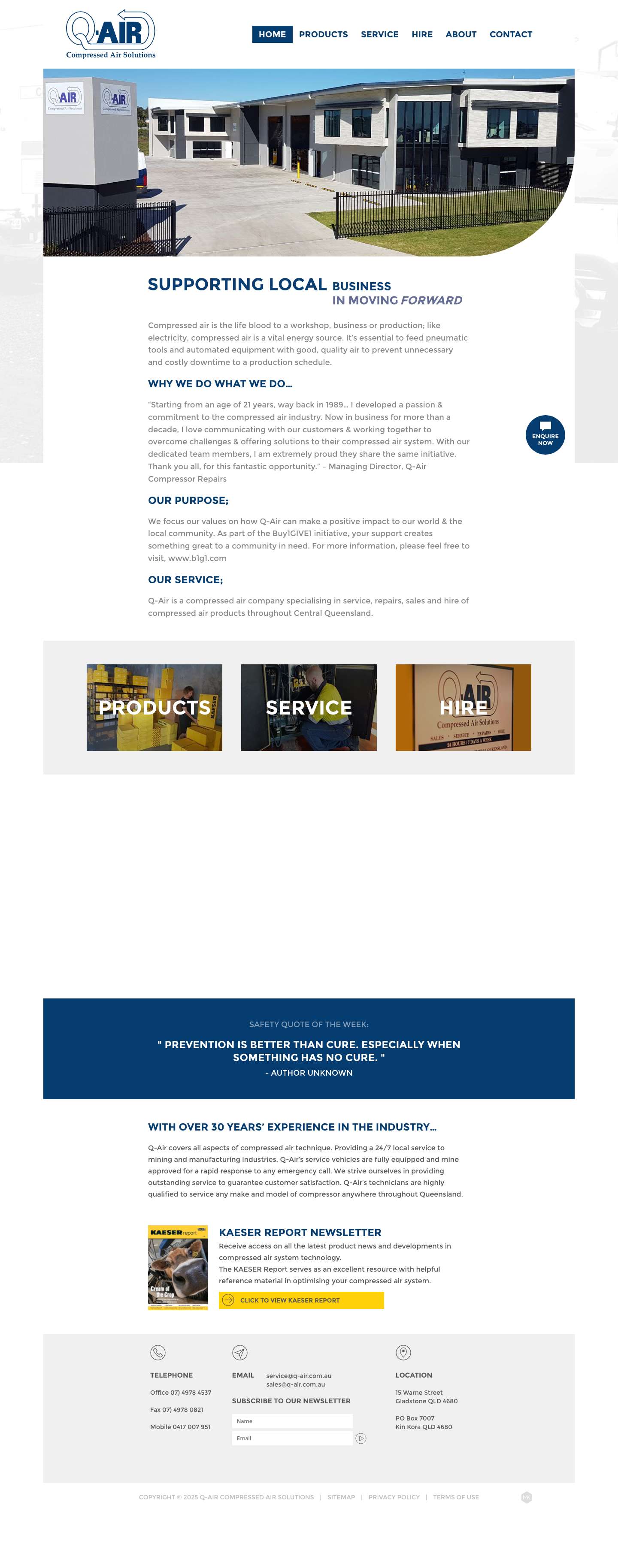 Q-Air | Compressed Air Solutions - Full Screenshot