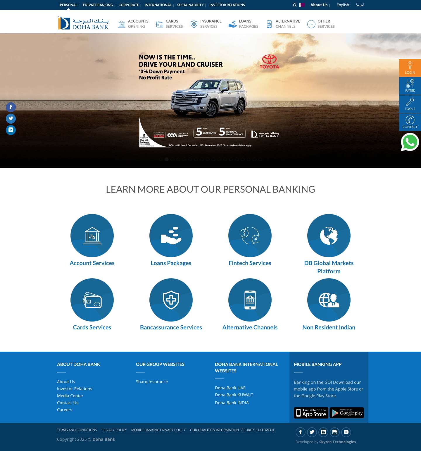 Doha Bank Qatar - Personal Banking - Doha Bank Qatar - Full Screenshot