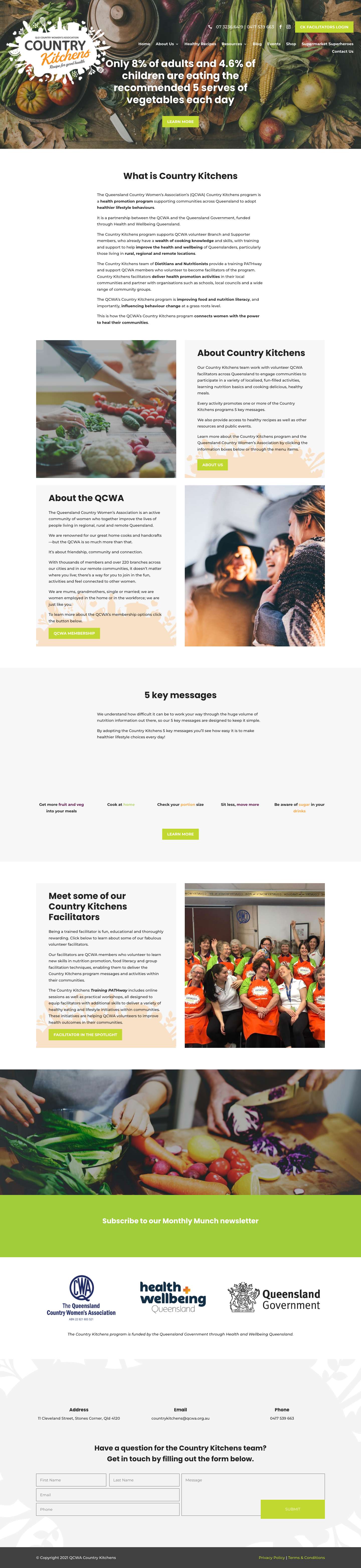 QCWA | QCWA Country Kitchens - Full Screenshot