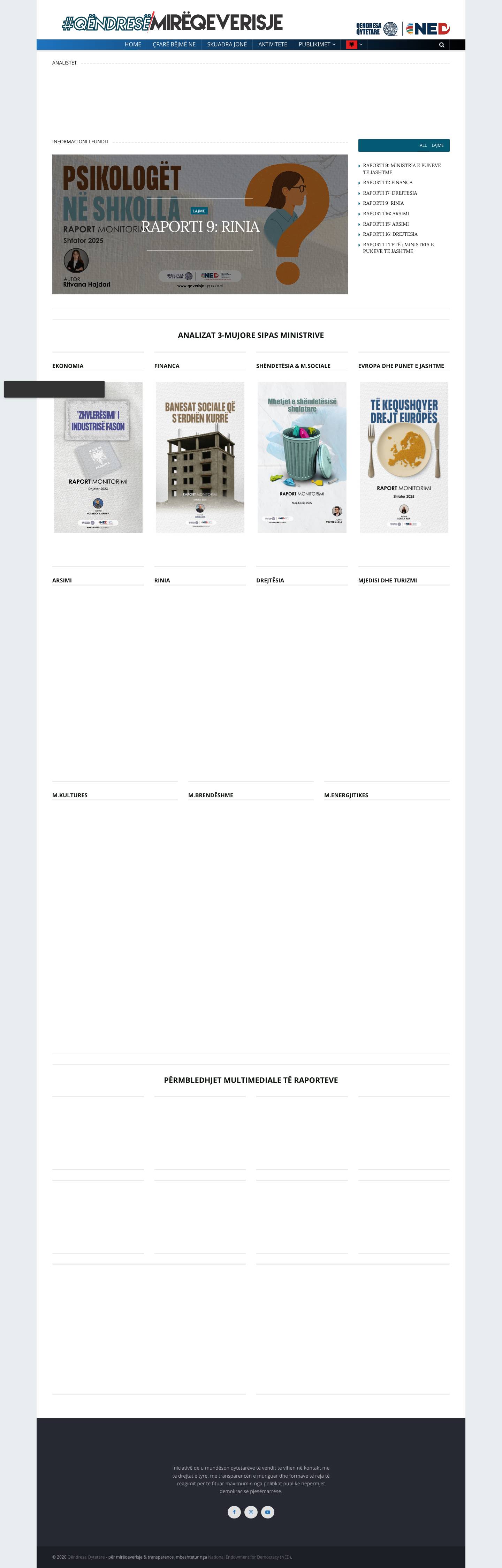 HOME - Qendres per Mireqeverisje - Full Screenshot